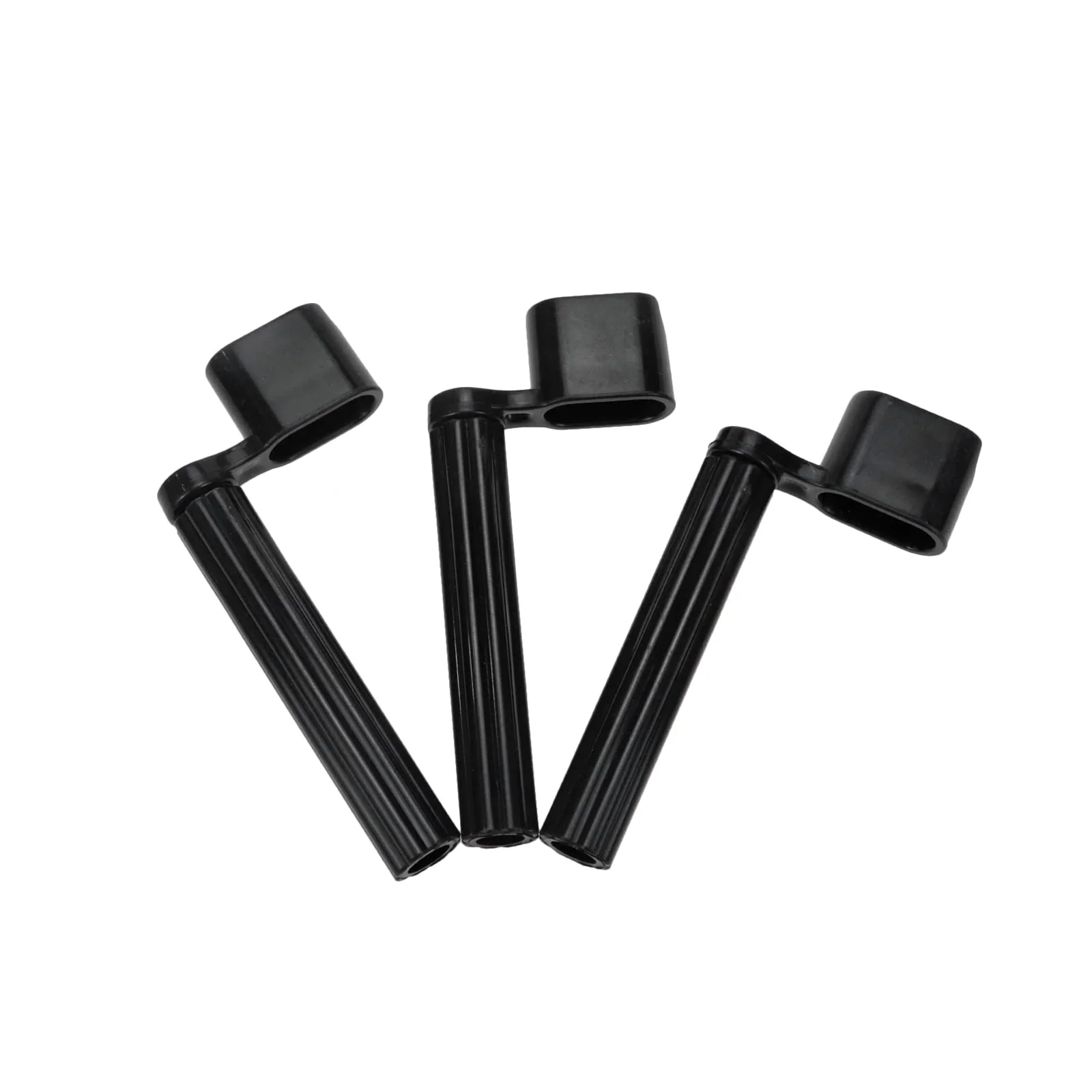 3PCS Acoustic Electric Guitar String Winder Peg Bridge Pin Tool Plastic Black - Image 2