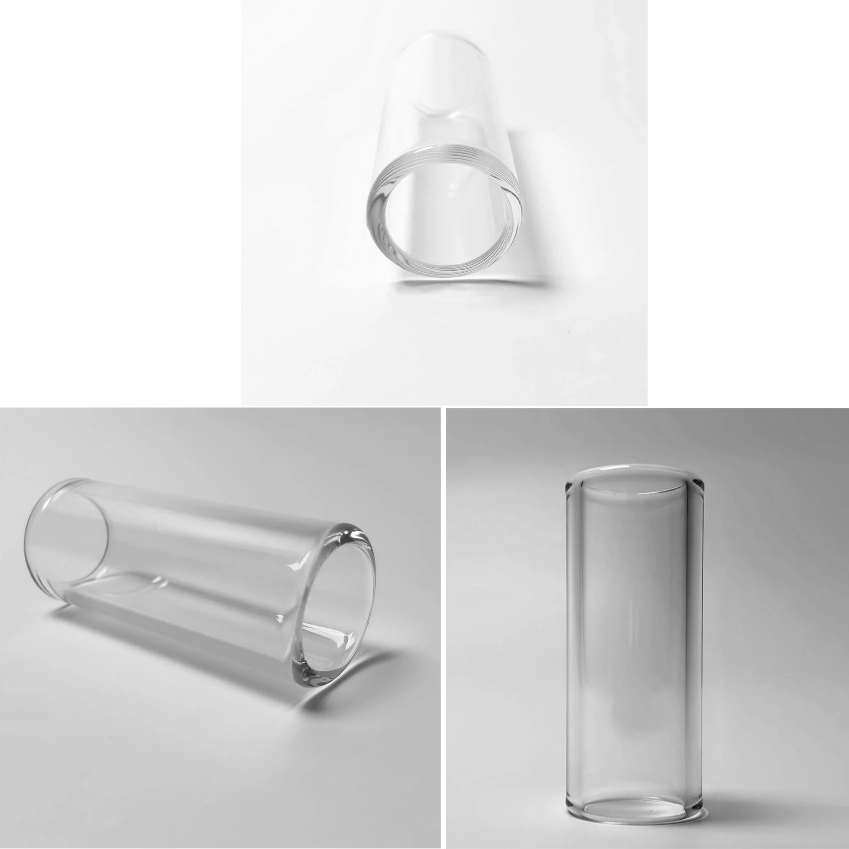 3Pcs Glass Guitar Slide Set - Three Sizes for Versatile Use - Smooth Glass Slides Enhance Guitar Playing - Suitable for Electric, Acoustic, and Bass Guitars - Ideal for Musicians 51mm*1, 60mm*1, 70mm*1 - Image 3