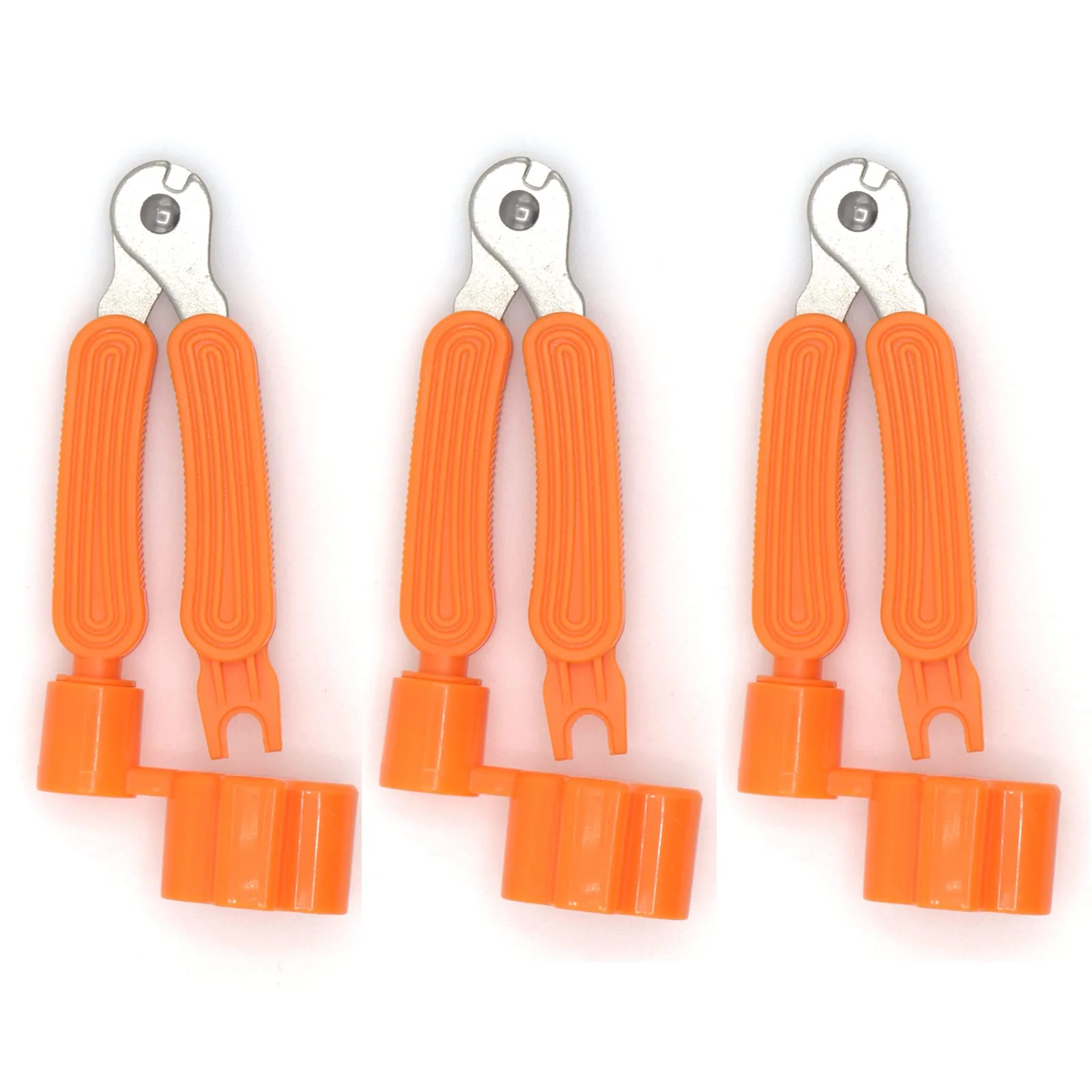 3Pcs Guitar String Cutter and Winder Tool, Acoustic Guitar Bridge Pin Remover Puller, 3-In-1 Guitar String Replace Tool for Guitar Mandolin Banjo orange