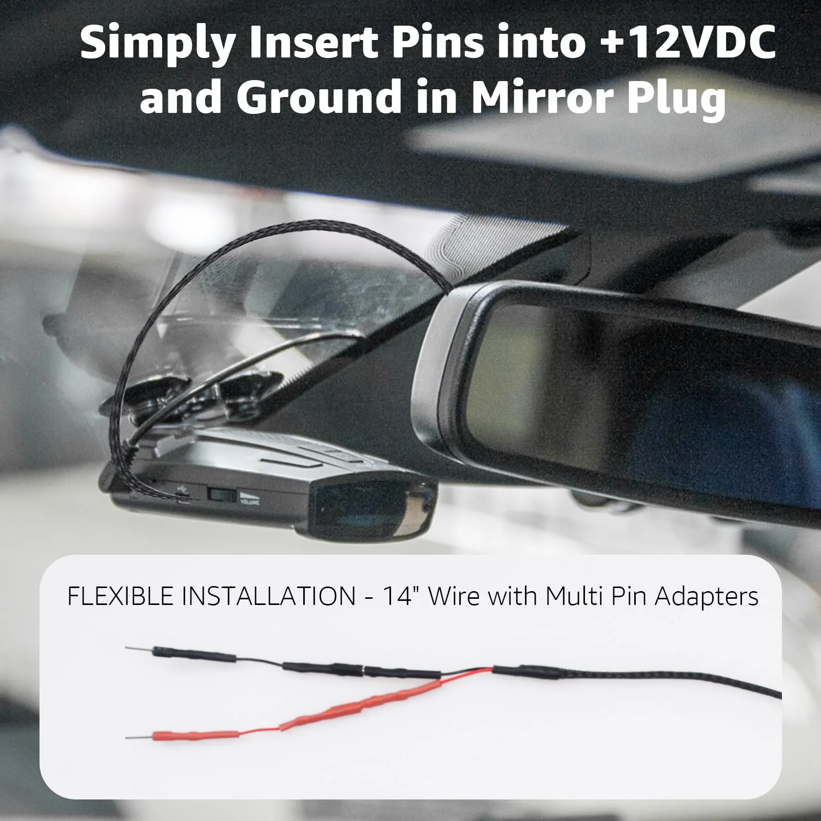 3PCS RJ11 Replacement Mirror Wire Power Cord for Uniden Radar Detectors,Fits R4 R3 R1 R7 R8 Model(3005201U) 3 - Image 5