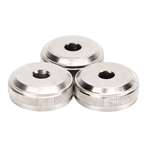 3Pcs Trumpet Valve Buttons Metal Silver Screw Piston for Trumpet Replacement 0.8 * 2.18 * 2.18mm Trumpet Bottom Valve Cap