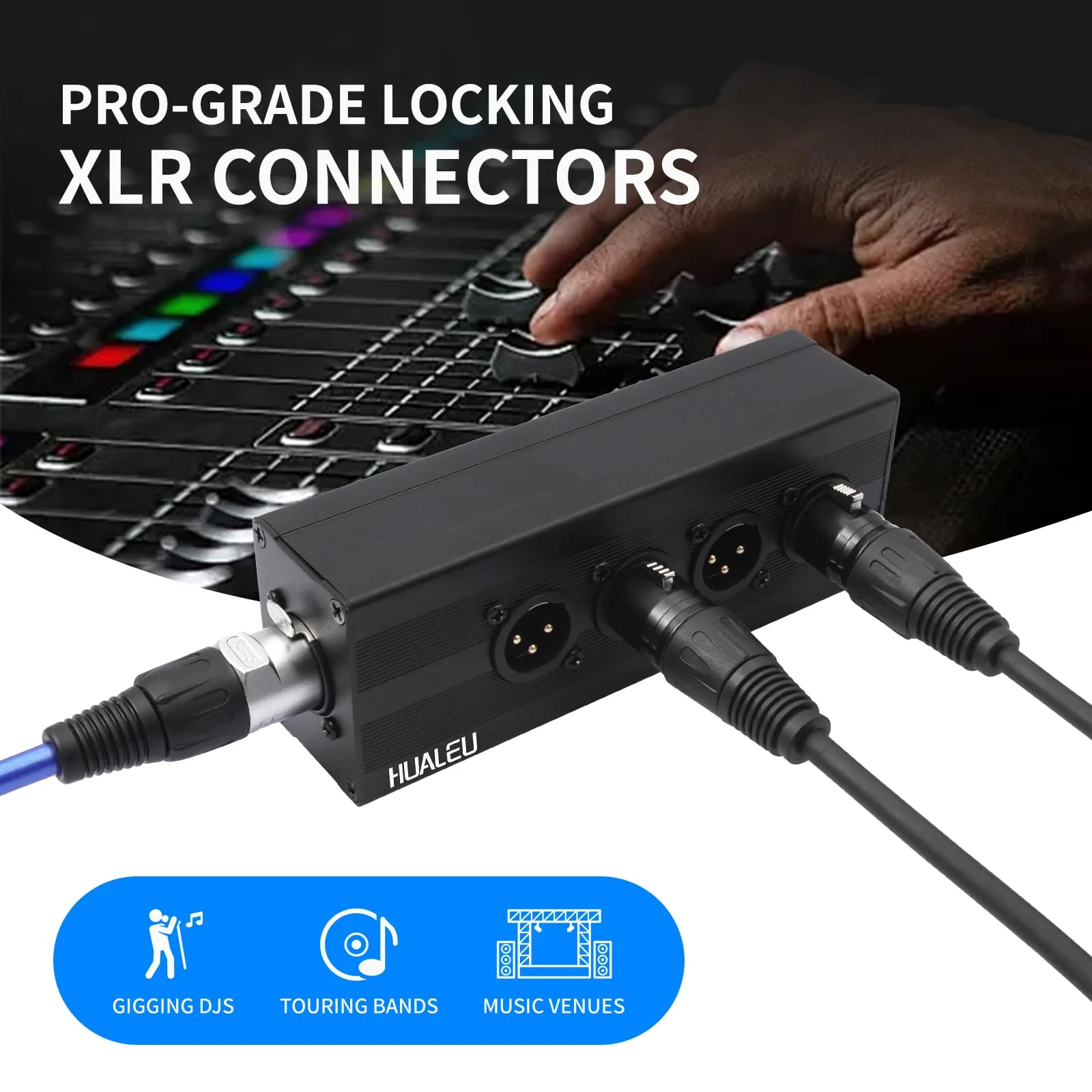 3Pin XLR 1 Female to 4 Male Splitter,4Way XLR Single Input to Four Output Parallel Connection Adapter,One Input to 4 Output Audio DMX Adapter - Image 8