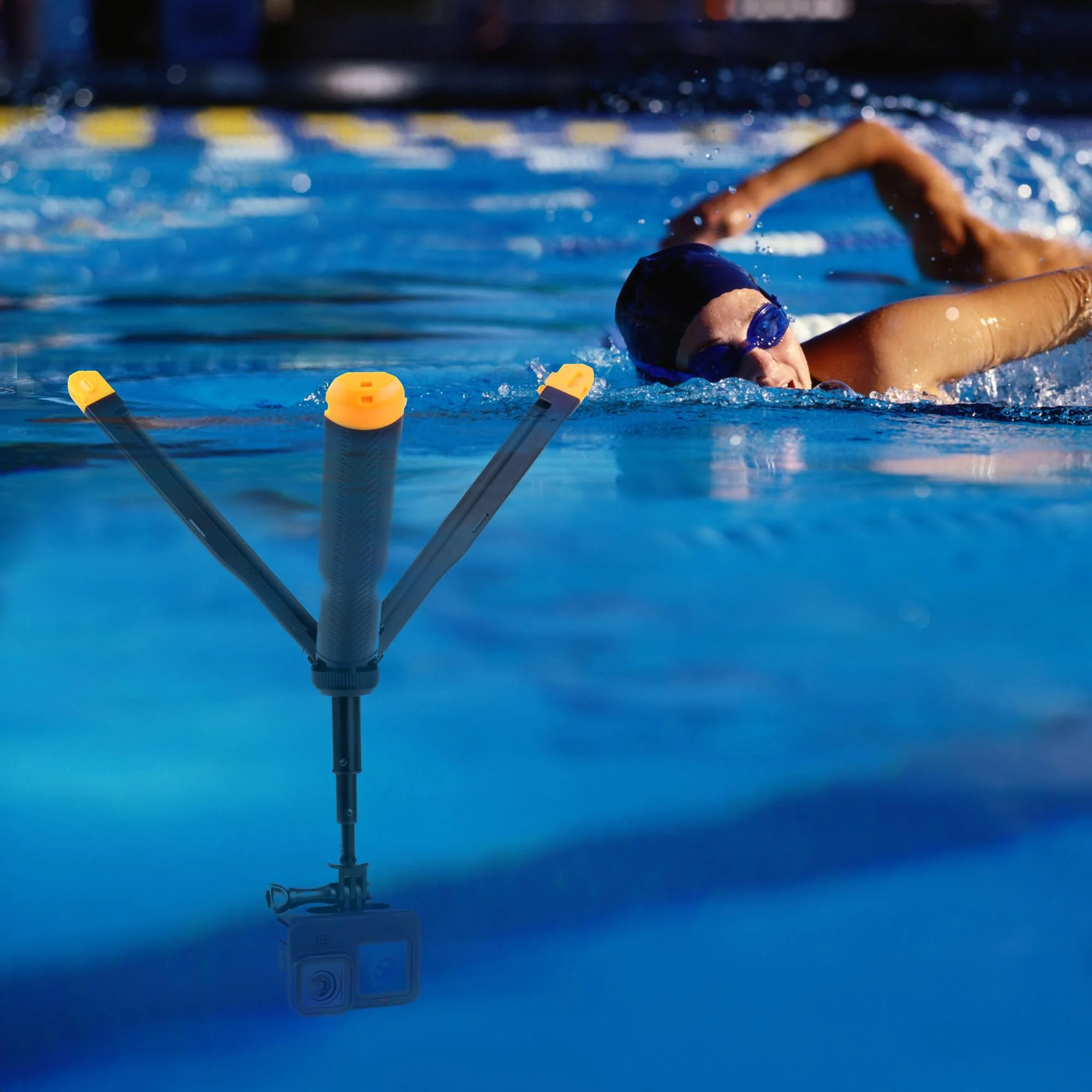 4-in-1 Floating Hand Grip Tripod Underwater Waterproof Selfie Stick Extendable Monopod for GoPro Hero 12 11 10 9 8 7 6 5 4,Insta360,Used as a Floating Tripod,Hand Grip,Selfie Stick,Tripod Stand Yellow - Image 6