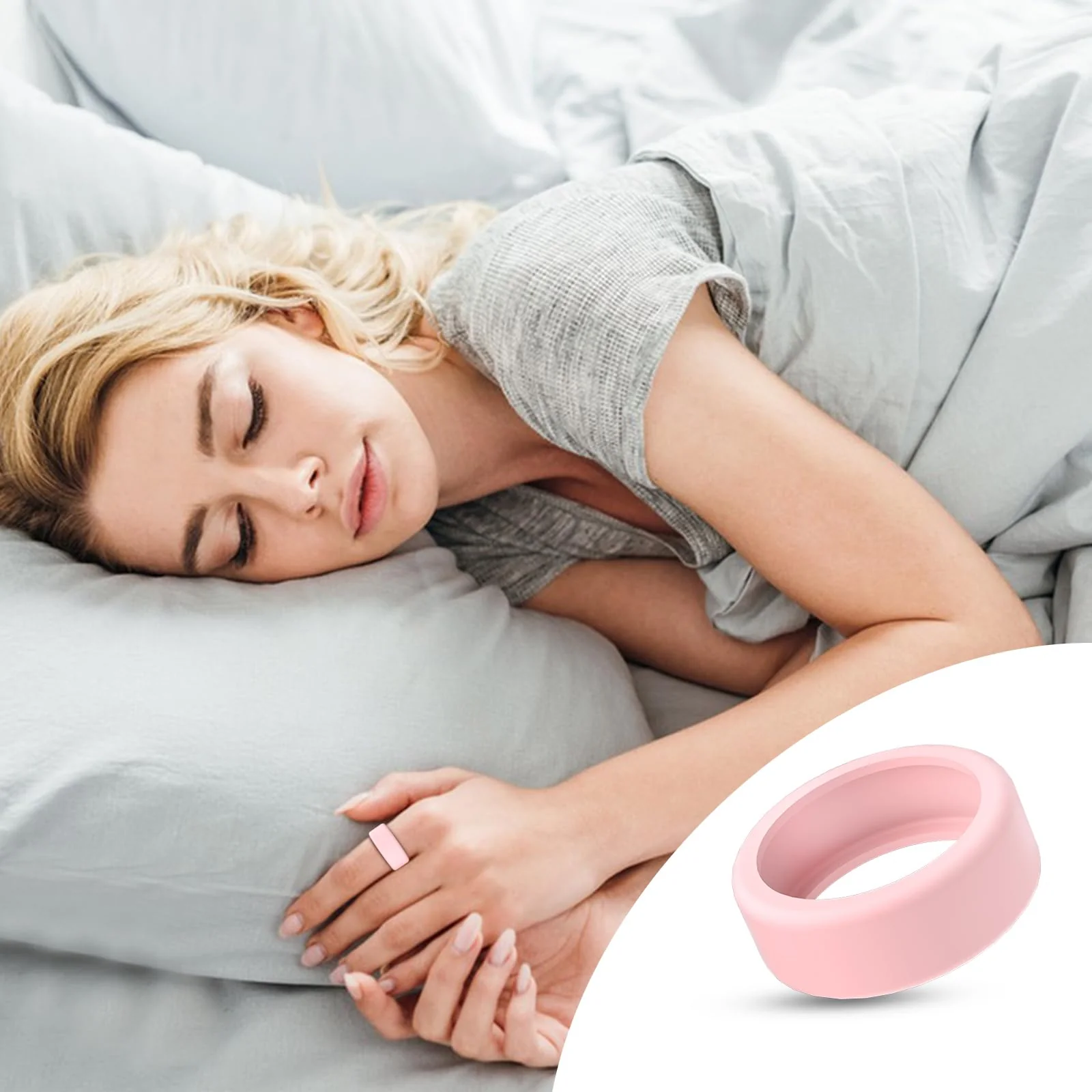 4-Pack Ring Cover Compatible for Oura Ring Protector,Silicone Elastic Case Finger Accessories Wrapper Compatible with Oura Ring Gen 3 Woking out Women Men (Transparent*2+Pink*2, S for 6/7/8/9/10) Transparent*2+Pink*2 - Image 6