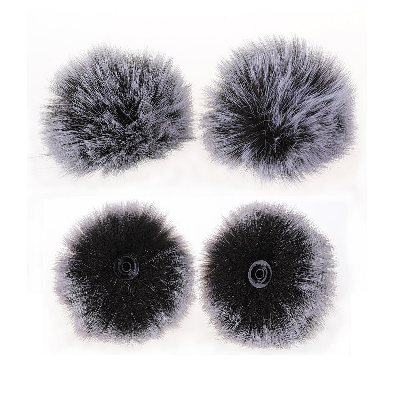 4-Pack Windscreens for DJI MIC Wireless Lavalier Microphones, Mic Pop Filter for Wind & Noise Reduction, Furry Wind Muff