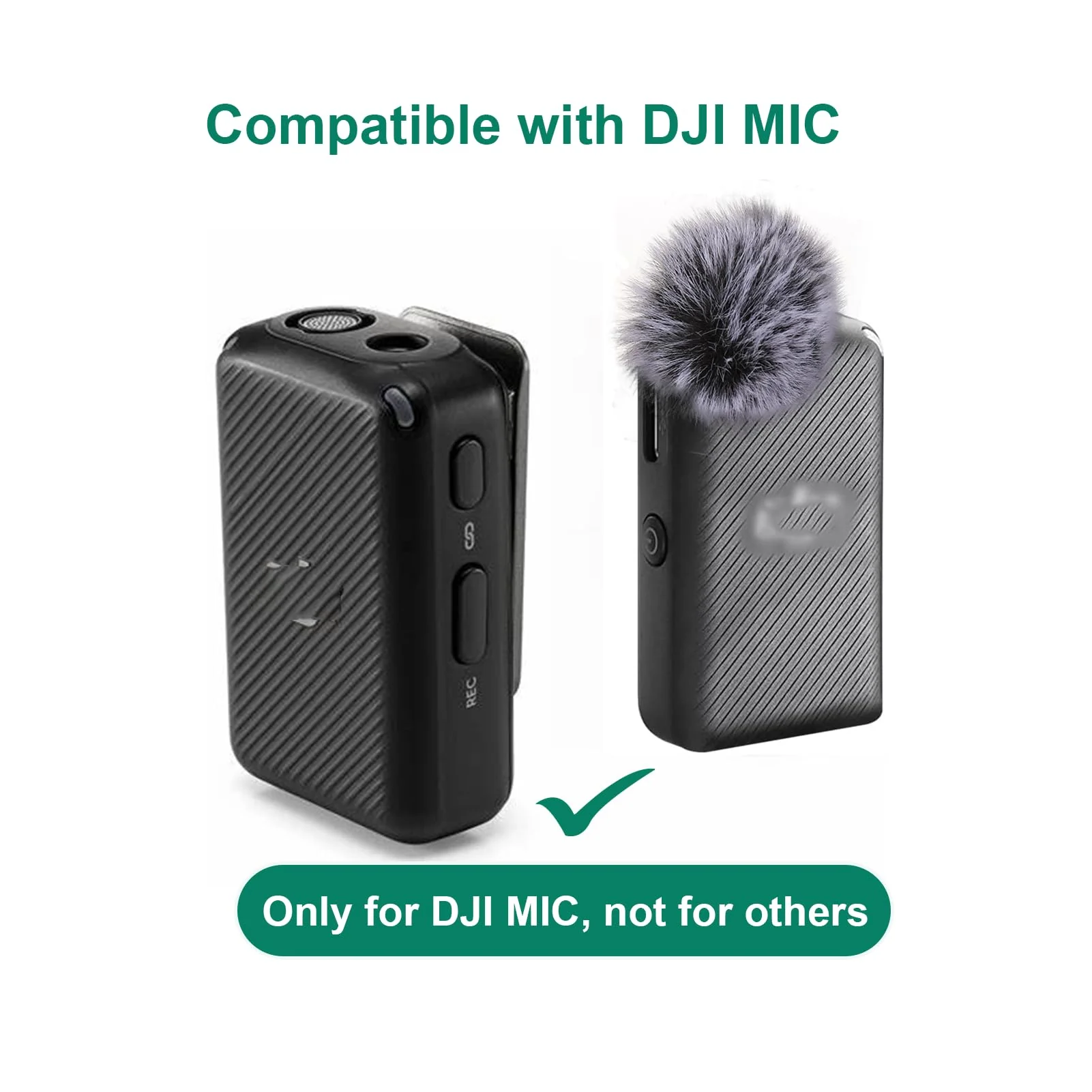 4-Pack Windscreens for DJI MIC Wireless Lavalier Microphones, Mic Pop Filter for Wind & Noise Reduction, Furry Wind Muff - Image 2