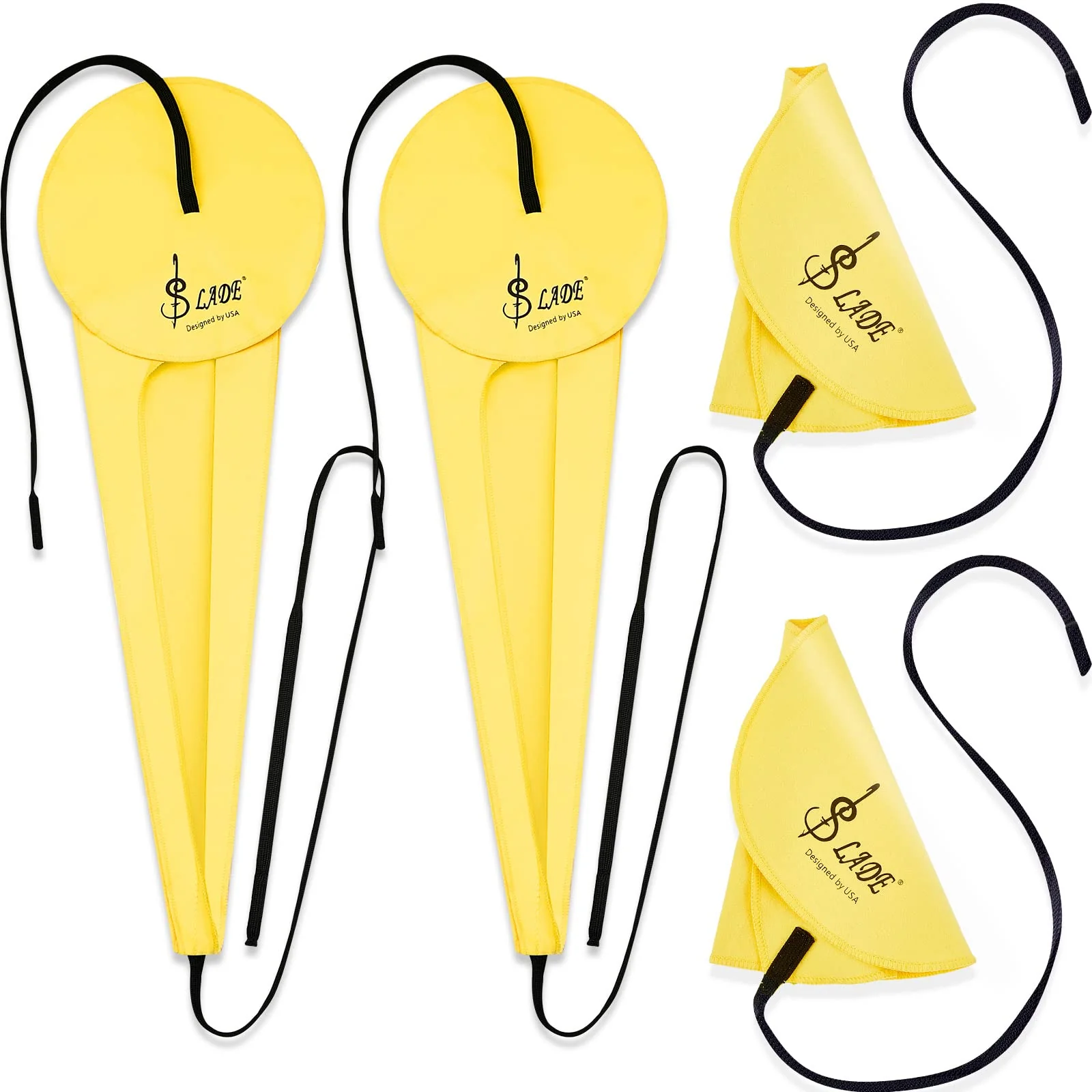 4 Pcs Saxophone Cleaning Kit Alto Sax Cleaning Cloth Clarinet Cloth Swab Instrument Cleaner for Inside Tube Suitable Clarinet Piccolo Flute Sax Saxophone