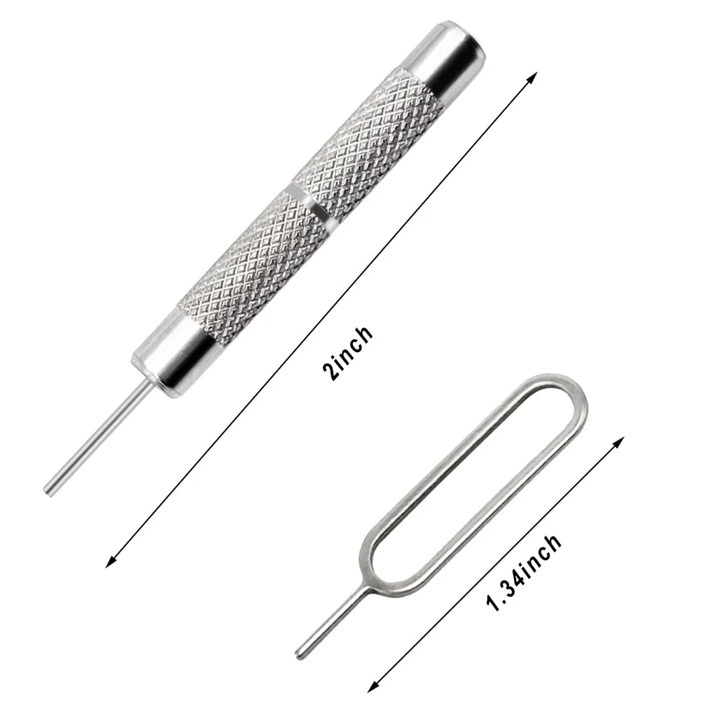 4 Pcs SIM Card Removal Openning Tool Tray Eject Pins Needle Opener Ejector Compatible with All iPhone Apple iPad HTC Samsung Galaxy Cell Phone Smartphone Watchchain Link Remover - Image 2