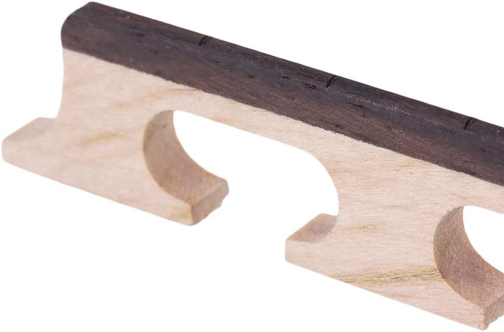 4-String Banjo Bridge Ebony Maple Bridge Banjo Banjolele Parts Accessories 2Pcs 4-String Bridge - Image 3