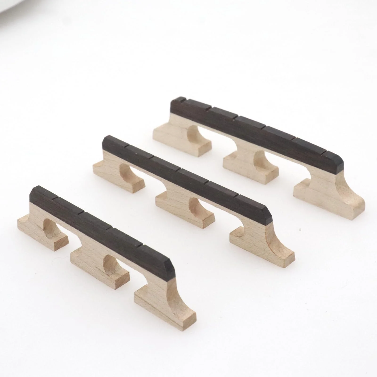 4-String Banjo Bridge - Premium Ebony and Maple Bridge for Banjolele, Universal Fit Banjo Parts Replacement, Enhanced Acoustic Resonance, Pack of 1 4 String - Image 7