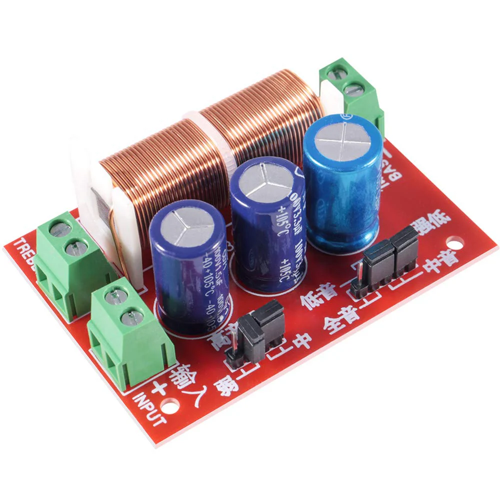 400W Adjustable Multi Speaker Treble/Bass 2 Unit Audio Frequency Divider 2 Way Crossover Filters Updated Version (4pcs) 4pcs - Image 2