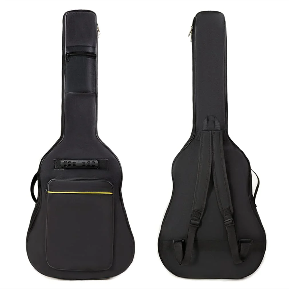 41 Inch Padded Acoustic Guitar Backpack Water-Resistant Thick Gig Bag Soft Cover Black Electric Guitar Gear Bag Kids Guitar Travel Case Dual Adjustable Shoulder Strap Bag with Zipper 41 inch