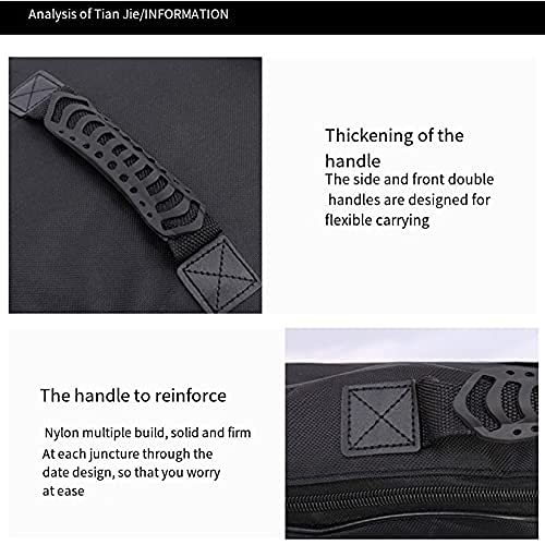 41 Inch Padded Acoustic Guitar Backpack Water-Resistant Thick Gig Bag Soft Cover Black Electric Guitar Gear Bag Kids Guitar Travel Case Dual Adjustable Shoulder Strap Bag with Zipper 41 inch - Image 6