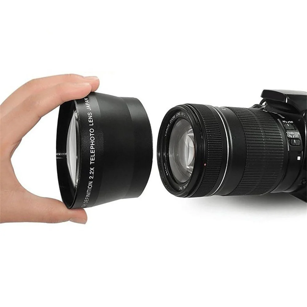 43mm 2.2X Telephoto Lens for Canon Vixia HF R80, HF R82, HF R800, HF R70, HF R72, HF R700, HF R30, HF R32, HFM40, HFM41, HFM50, HFM52, HFM400, HFM500 Camcorder - Image 3
