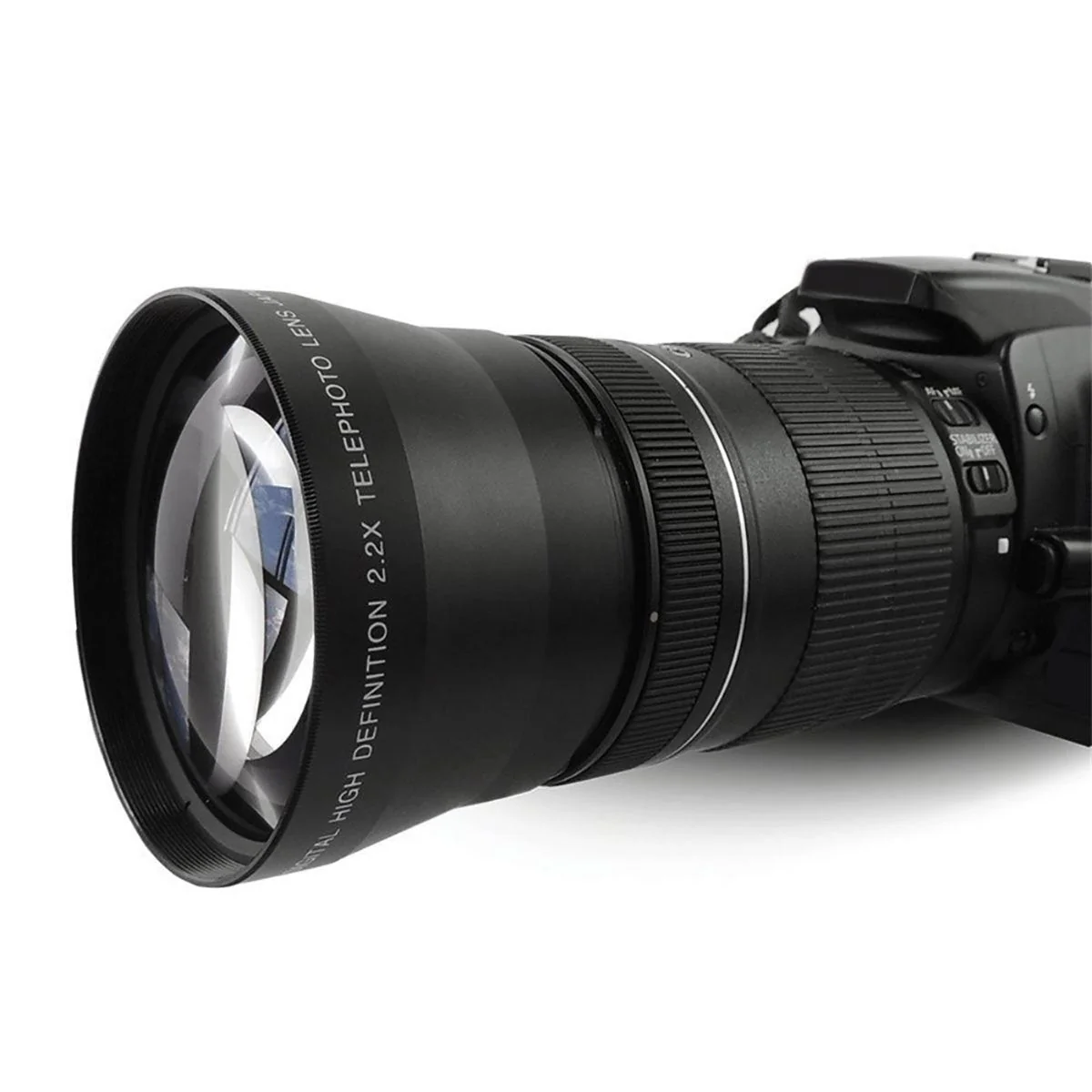 43mm 2.2X Telephoto Lens for Canon Vixia HF R80, HF R82, HF R800, HF R70, HF R72, HF R700, HF R30, HF R32, HFM40, HFM41, HFM50, HFM52, HFM400, HFM500 Camcorder - Image 4