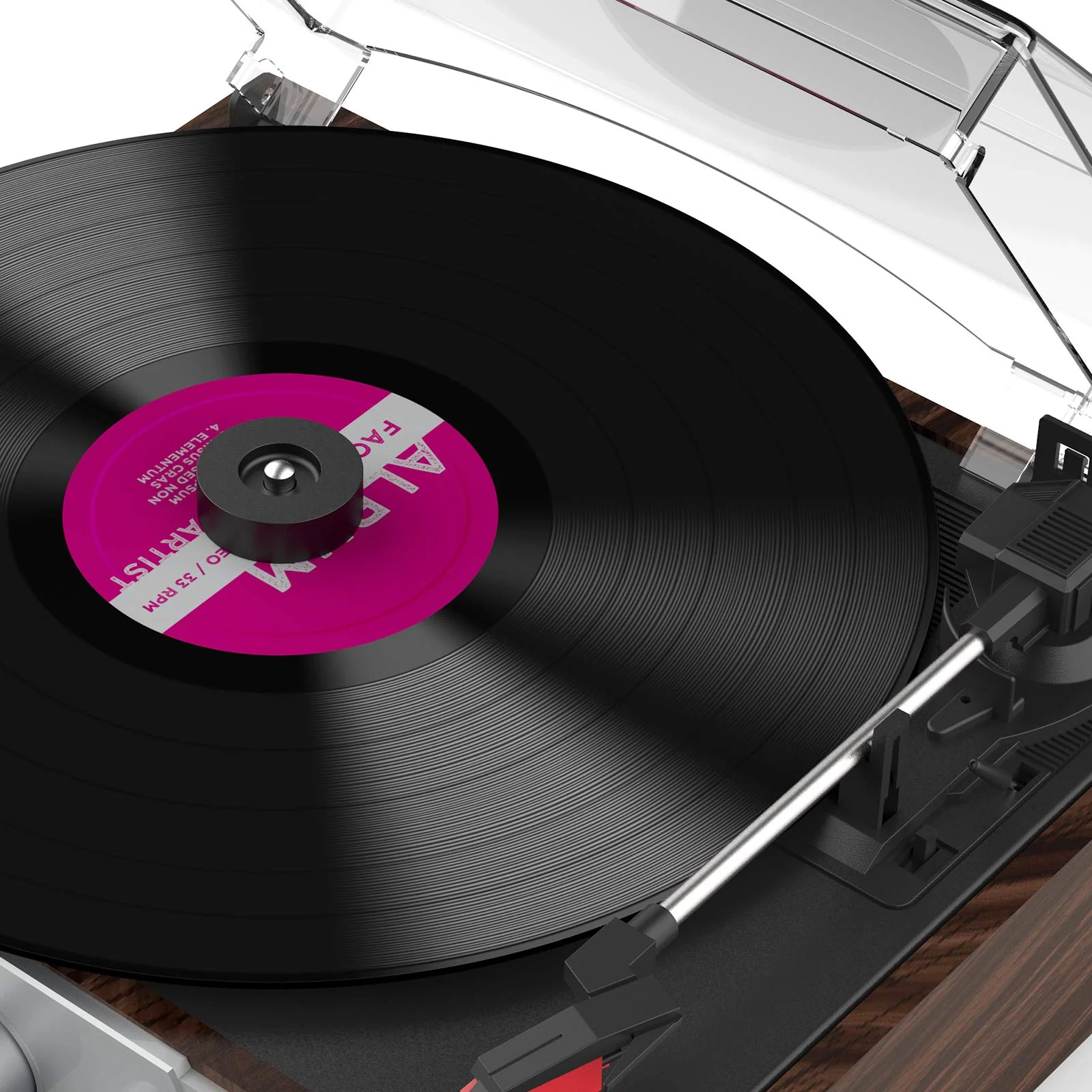 45 RPM Adapter, for 7 inch Vinyl Record Dome 45 Adapter and Technics Turntable, Aluminum Black - Image 7