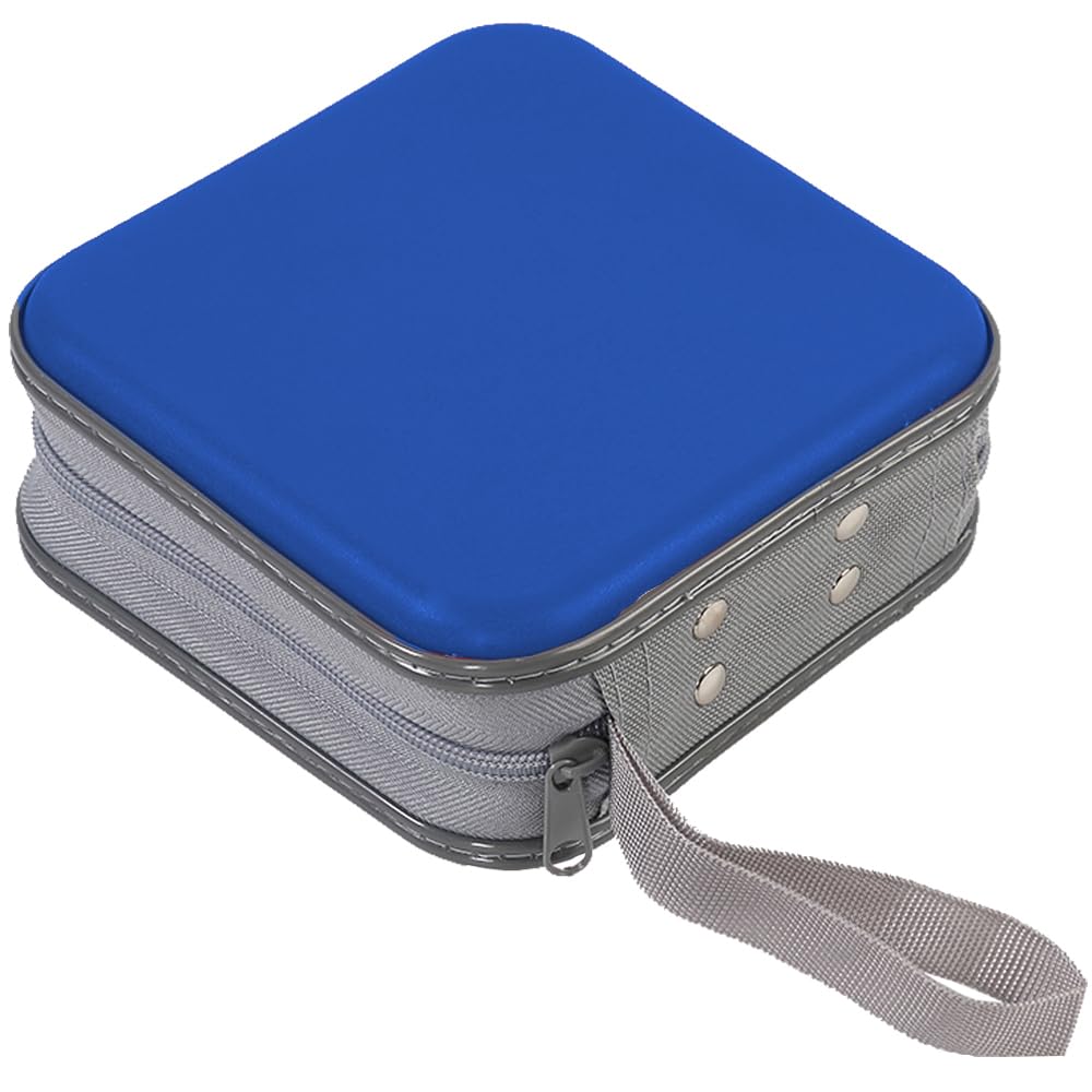 48 Capacity CD Case, Portable Hard Plastic DVD Storage Case, CD Carrying Case, Car Home Travel CD/DVD Organizer (Blue 48) Blue 48 - Image 6