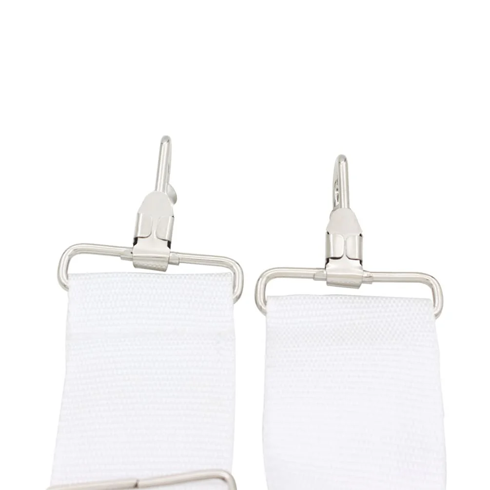 48 inch Adjustable Drum Strap with Metal Hooks Universal Replacement Shoulder Strap for Snare Drum, White - Image 2