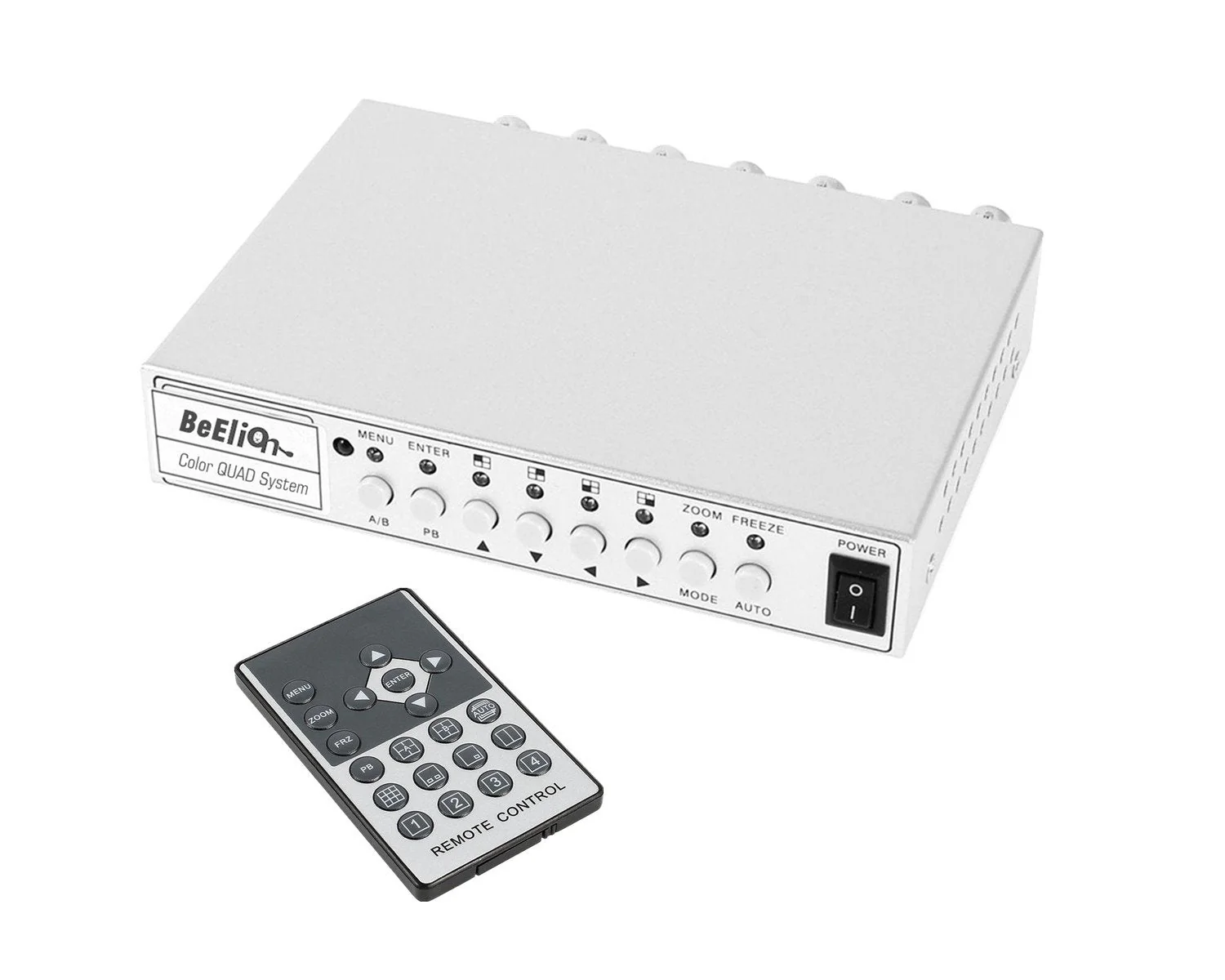4CH Color Video Quad Splitter, CCTV DVR Camera Video Splitter Processor Switch System