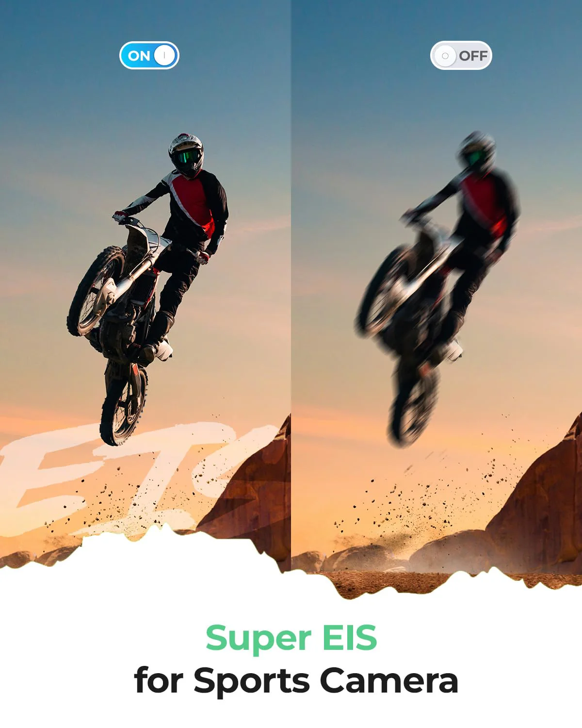 4K Action Camara Waterproof with 64G Crad- 60FPS 48MP HD WIFI Camera with EIS 40M Underwater Camera 170°Wide Angle Sports Camera with 2.4G Remote Control 2 Batteries Helmet Mount Accessories Kits - Image 5
