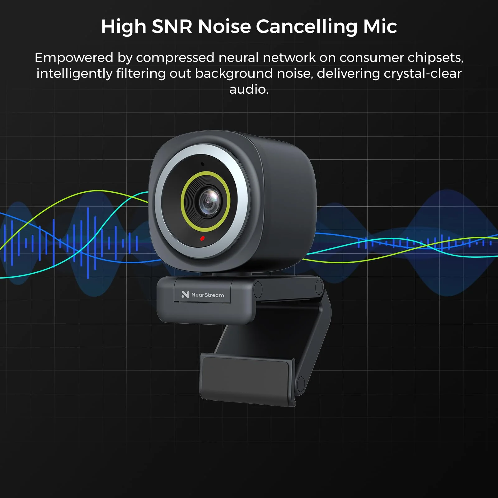 4K Webcam for PC, HDR 1080P 60FPS Streaming Webcam with Noise Canceling Mic, Software Control, 45°-95°Adjustable FOV, Auto Focus, AI Framing, Works with Google Meet/Zoom/Skype (V08AF) 4K Autofocus Webcam - Image 5