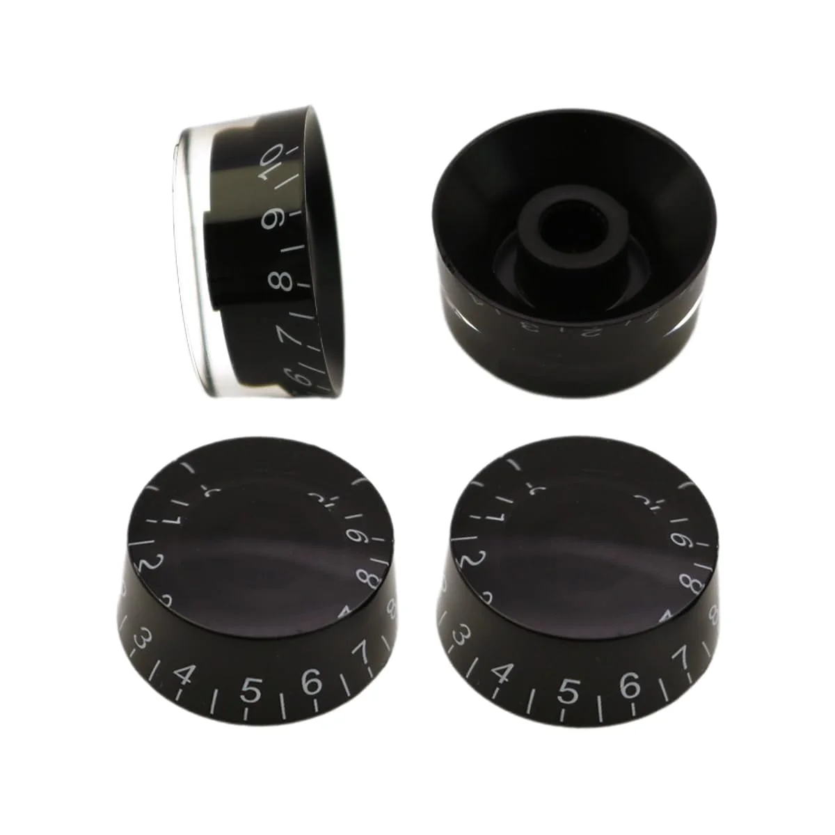 4pcs Black Imperial/USA LP Electric Guitar Knobs Speed Volume Tone Control Knob LP Style with 24 Fine Splines for CTS Pots/USA LP Electric Guitar Knob Black