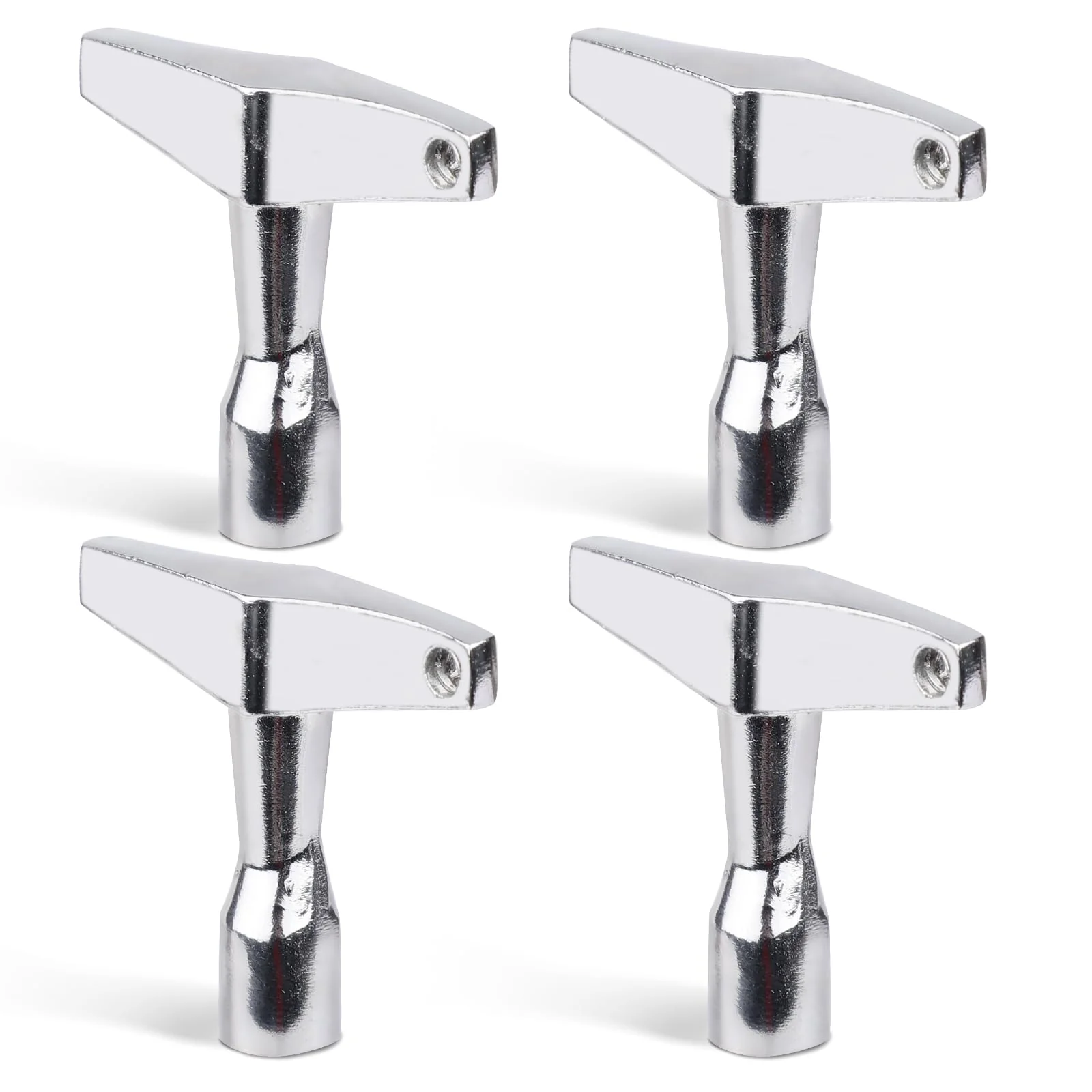 4pcs Drum Key Tool, Drum Tuner Key Drum Tuning Key Drill Bit Drum Key Tuner with Ergonomic Handle for Acoustic & Electronic Drums Metal Hardware Key Tool(Quadrilateral)