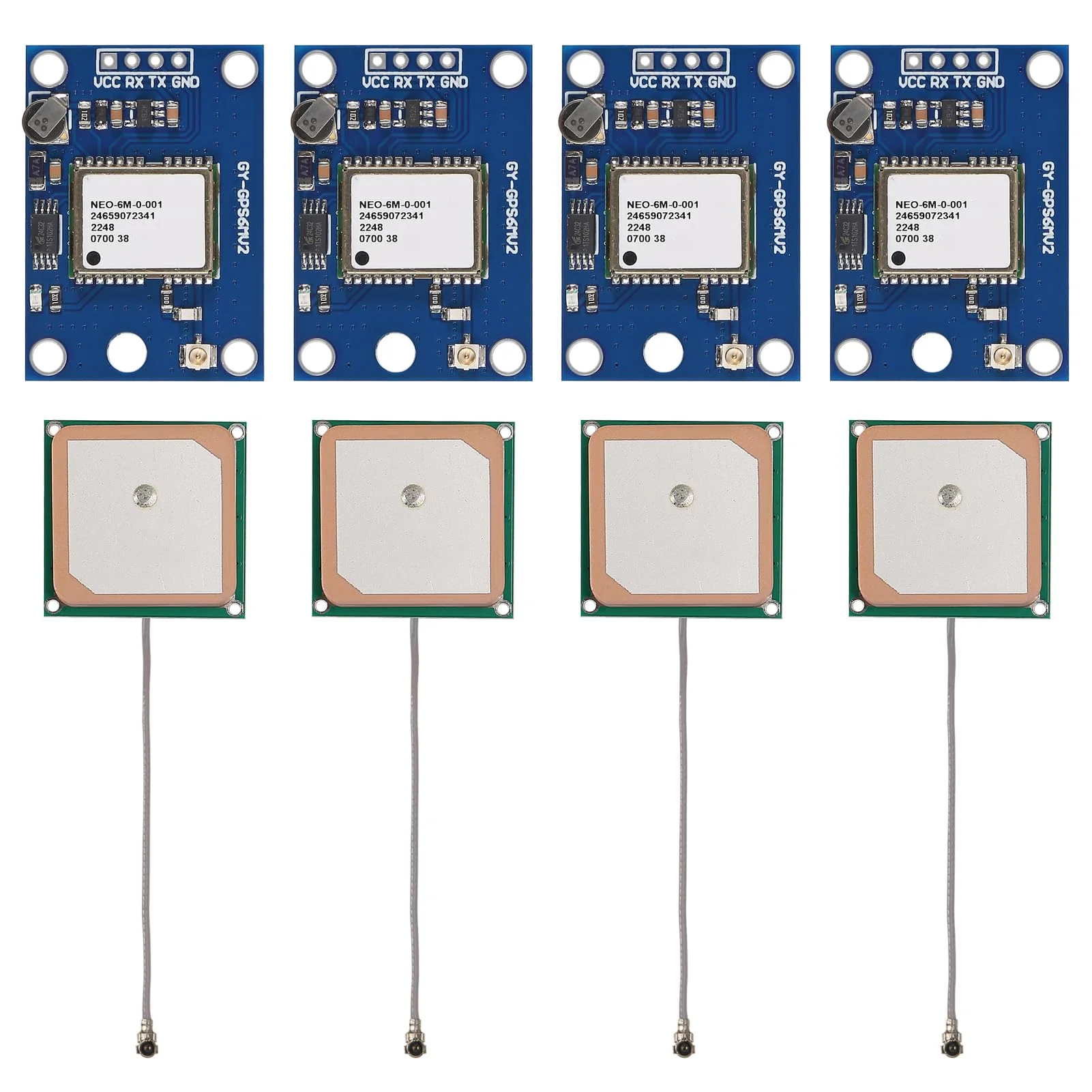 4pcs GY-NEO6MV2 NEO-6M GPS Module NEO6MV2 with Flight Control EEPROM MWC APM2.5 Large Antenna for EEPROM APM 2.5