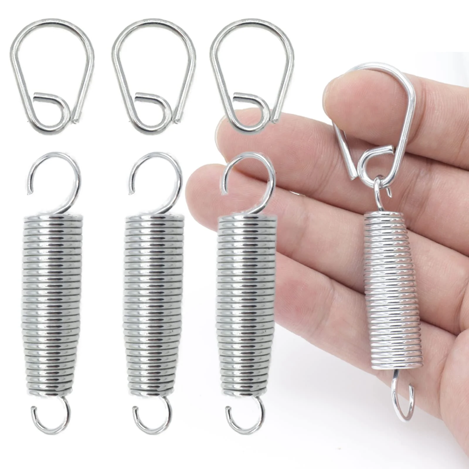 4pcs Metal Bass Drum Pedal Spring, Standard Replacement Kick Pedal Springs, Bass Drum Beater Spring, Galvanized Finish Kick Drum Pedal Spring, Percussion Instrument Hardware Parts 4pcs
