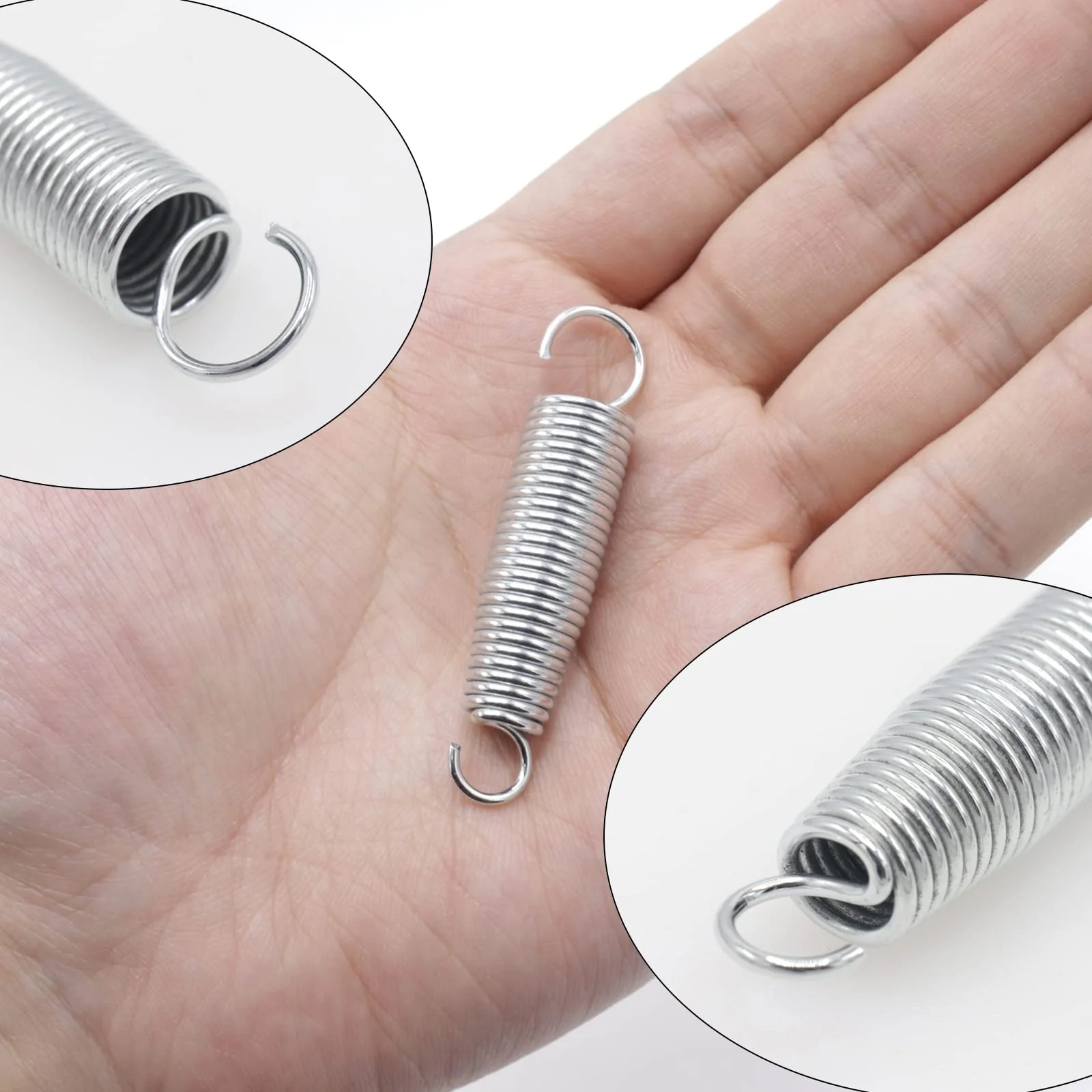 4pcs Metal Bass Drum Pedal Spring, Standard Replacement Kick Pedal Springs, Bass Drum Beater Spring, Galvanized Finish Kick Drum Pedal Spring, Percussion Instrument Hardware Parts 4pcs - Image 3