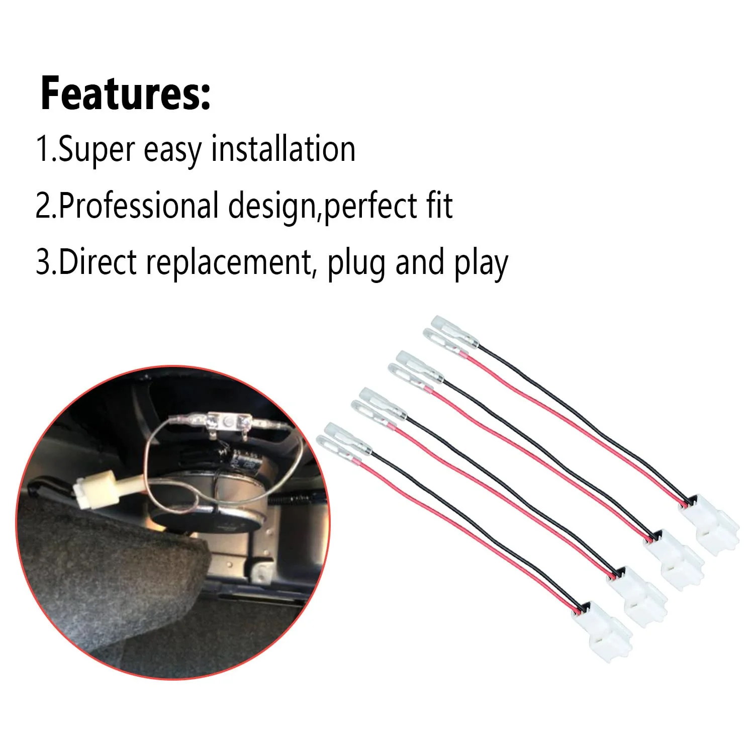 4Pcs Speaker Harness Replacement for Nissan Wire Harness 2004-2013 2014 2015 2016 2017 2018 2019 2020 2021, Infiniti Speaker Adapter 2006-2018 Car Speaker Connector Harness Adapter - Image 4