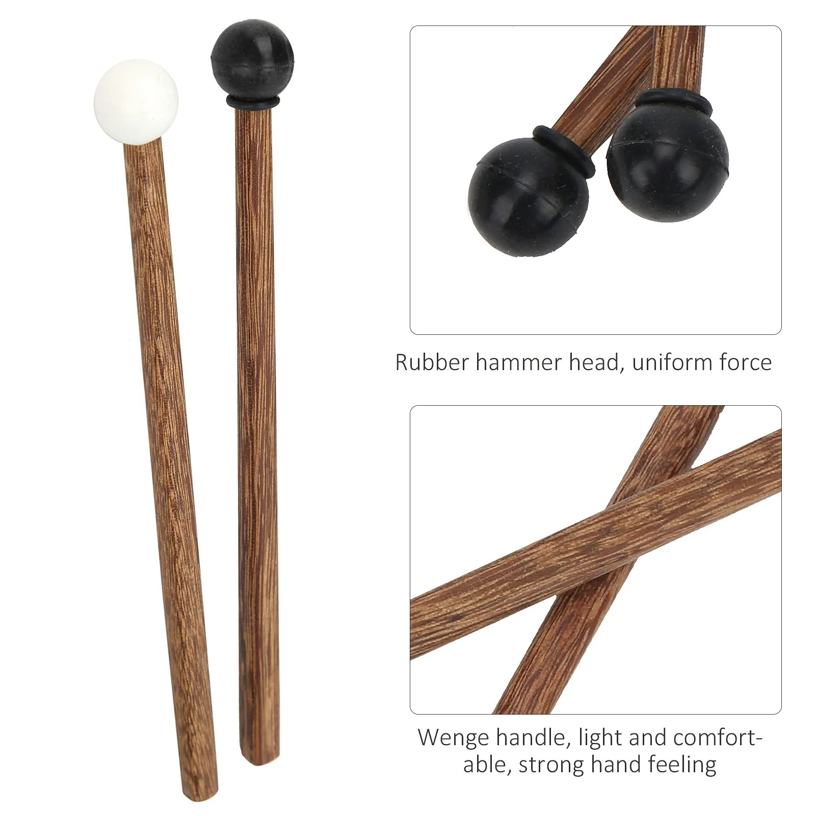 4PCS Steel Tongue Drum Mallets, 6.5in Rubber Percussion Mallets, Drum & Percussion Accessories for Child Drummers and Practitioners - Image 5