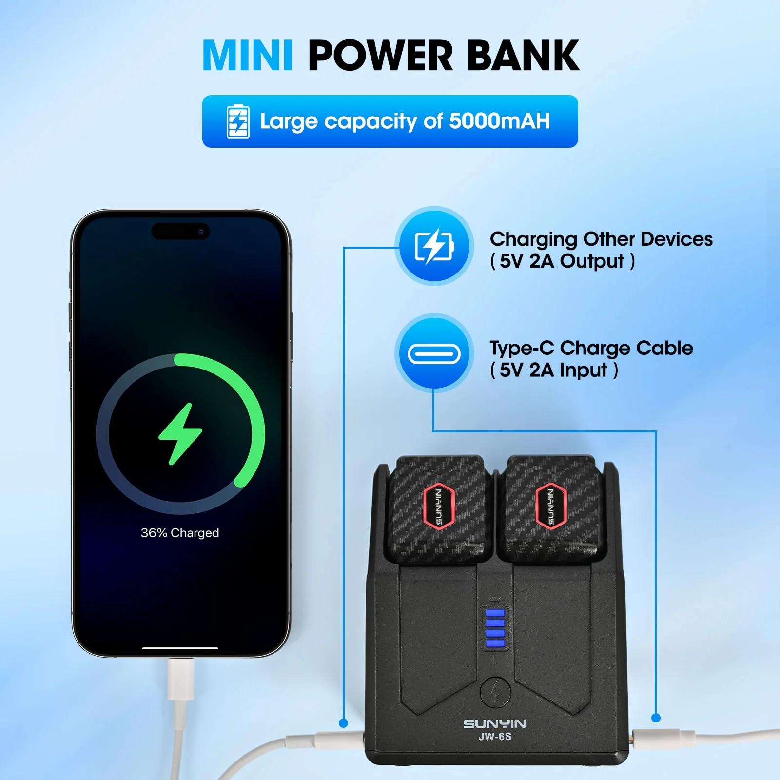 5.8Ghz Mini Wireless Guitar System with Portable Charging Case Wireless Transmitter and Receiver 4 Working Channel for Electric Guitar Digital Wind Instrument Wireless System Mini Device(Carbon Fiber) Dark Grey - Image 6