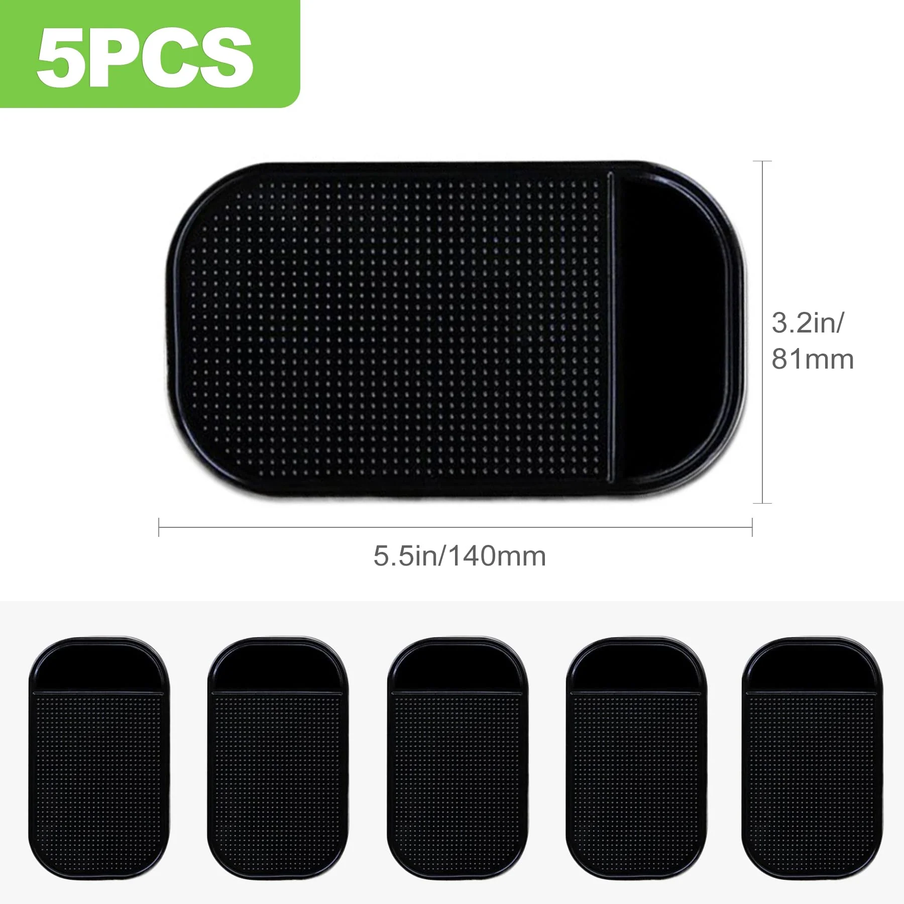 5 Pcs Car Dashboard Sticky Mat, Non-Slip Gel Dashboard Pad Multi-Functional Reusable Dashboard Mat - Image 2