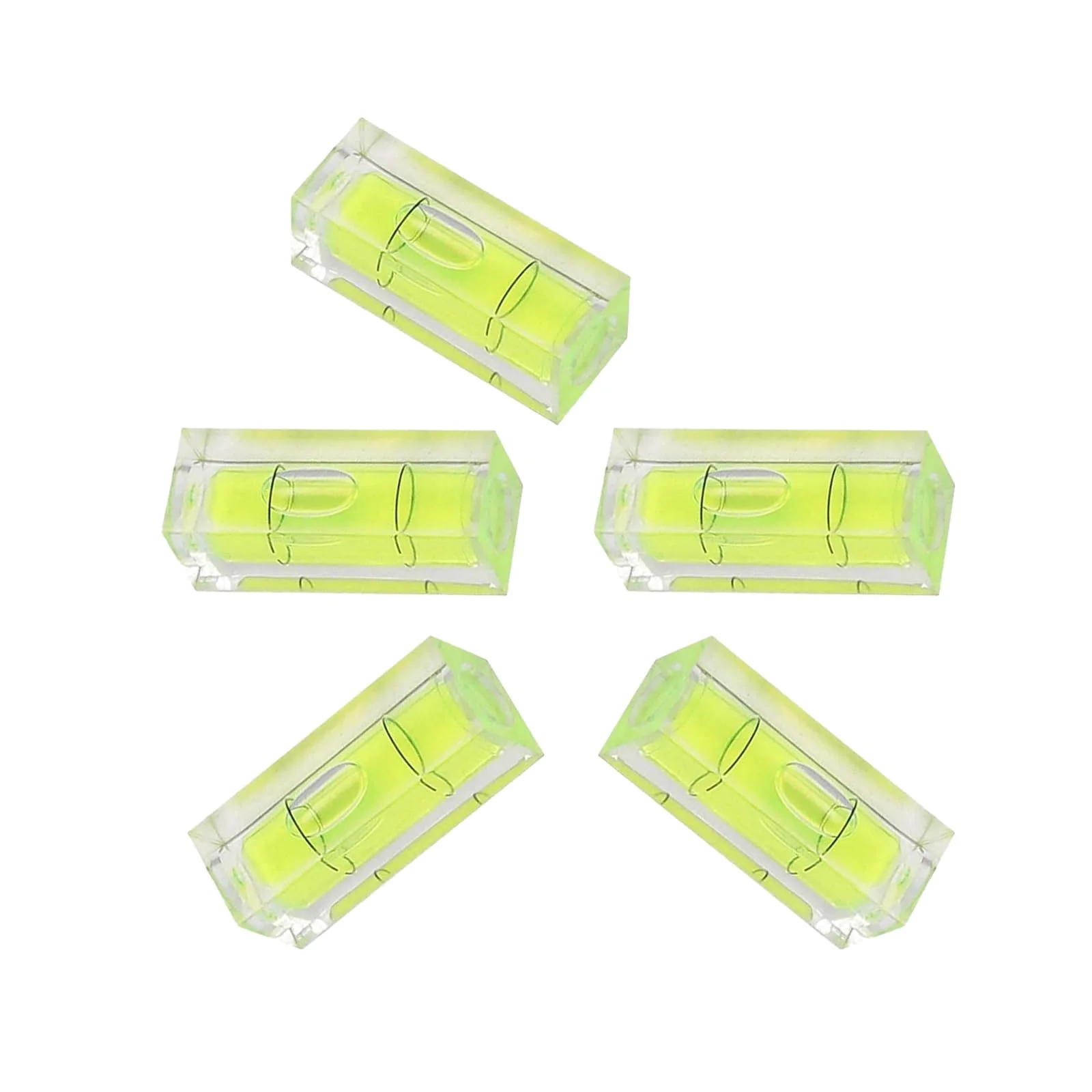 5 pieces mini spirit level, 15 x 15 x 40 mm precision bubble level, spirit level for camping, caravan, motorhome, camera equipment Style C-5PACK