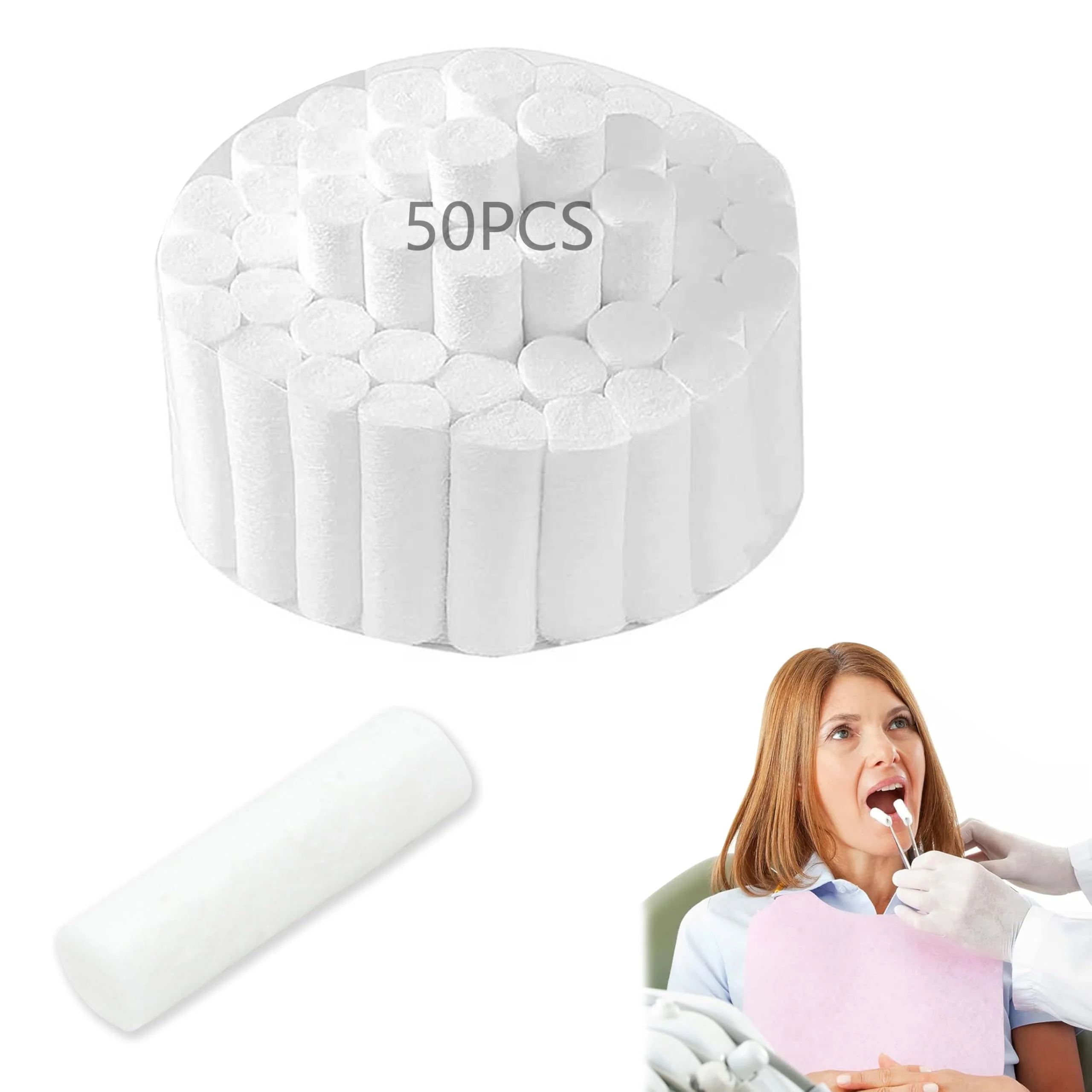 50 Hozee Nose Stoppers Nampons Against Nosebleeds Percent Strong Absorbent Cotton Rolls Soft Gauze Rolls Stop Plugs for Emergency or Accident Suitable for Babies Under