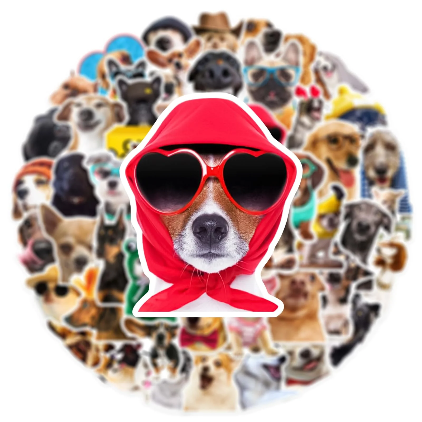 50 PCS Funny Dog Stickers Cute Animal Sticker for Journaling Laptop Scrapbook Water Bottles Guitar Suitcase Phone Snowboard Waterproof Vinyl Gifts for Women Girl Kids Adult Teens Brown - Image 2