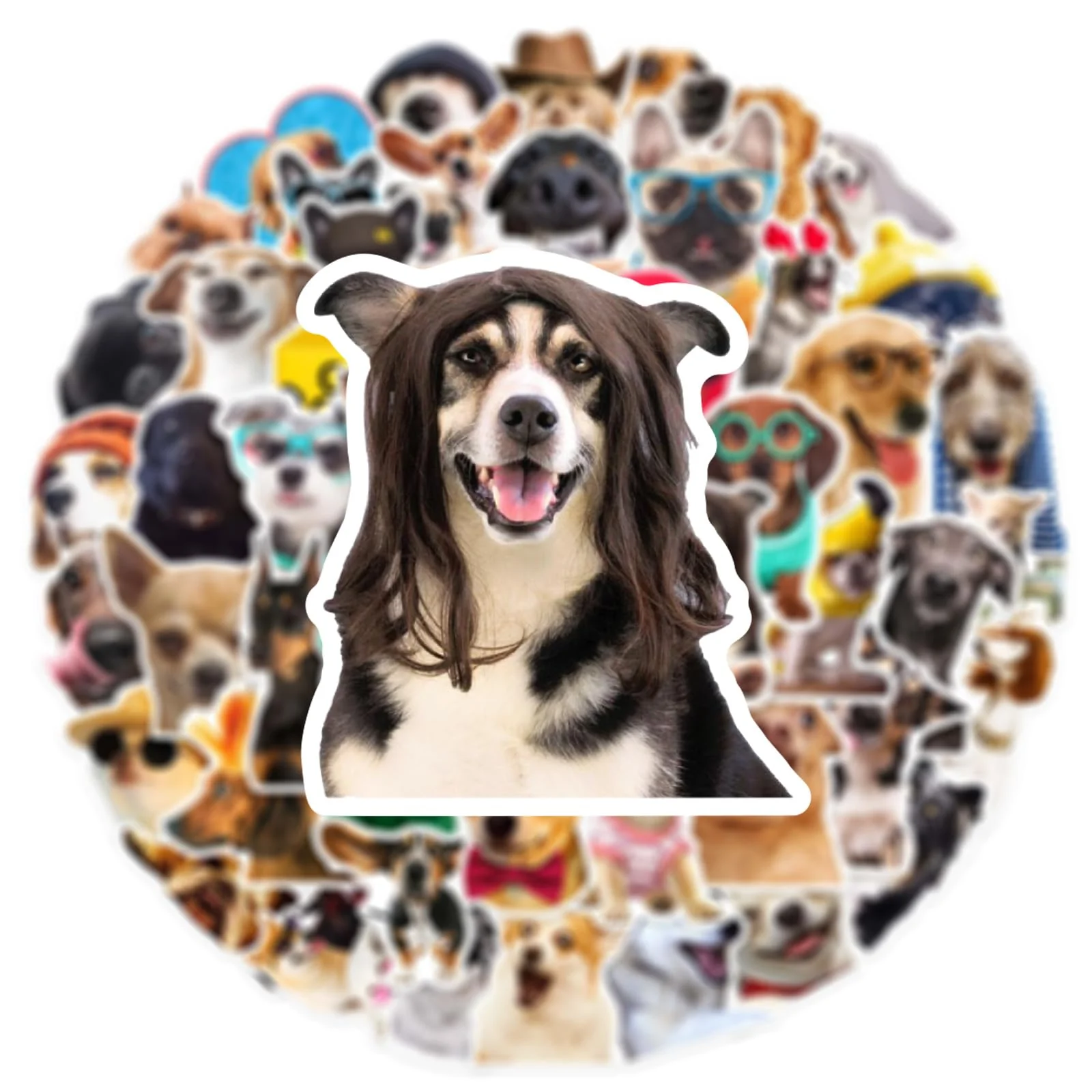 50 PCS Funny Dog Stickers Cute Animal Sticker for Journaling Laptop Scrapbook Water Bottles Guitar Suitcase Phone Snowboard Waterproof Vinyl Gifts for Women Girl Kids Adult Teens Brown - Image 4