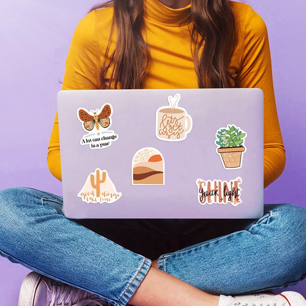 50PCS Vintage Inspirational Stickers,Motivational Aesthetic Stickers for Women Adults Kids Teen Teachers,Vinyl Waterproof Positive Decals for Laptop,Water Bottles,Phone Case,Scrapbook,Journal - Image 2