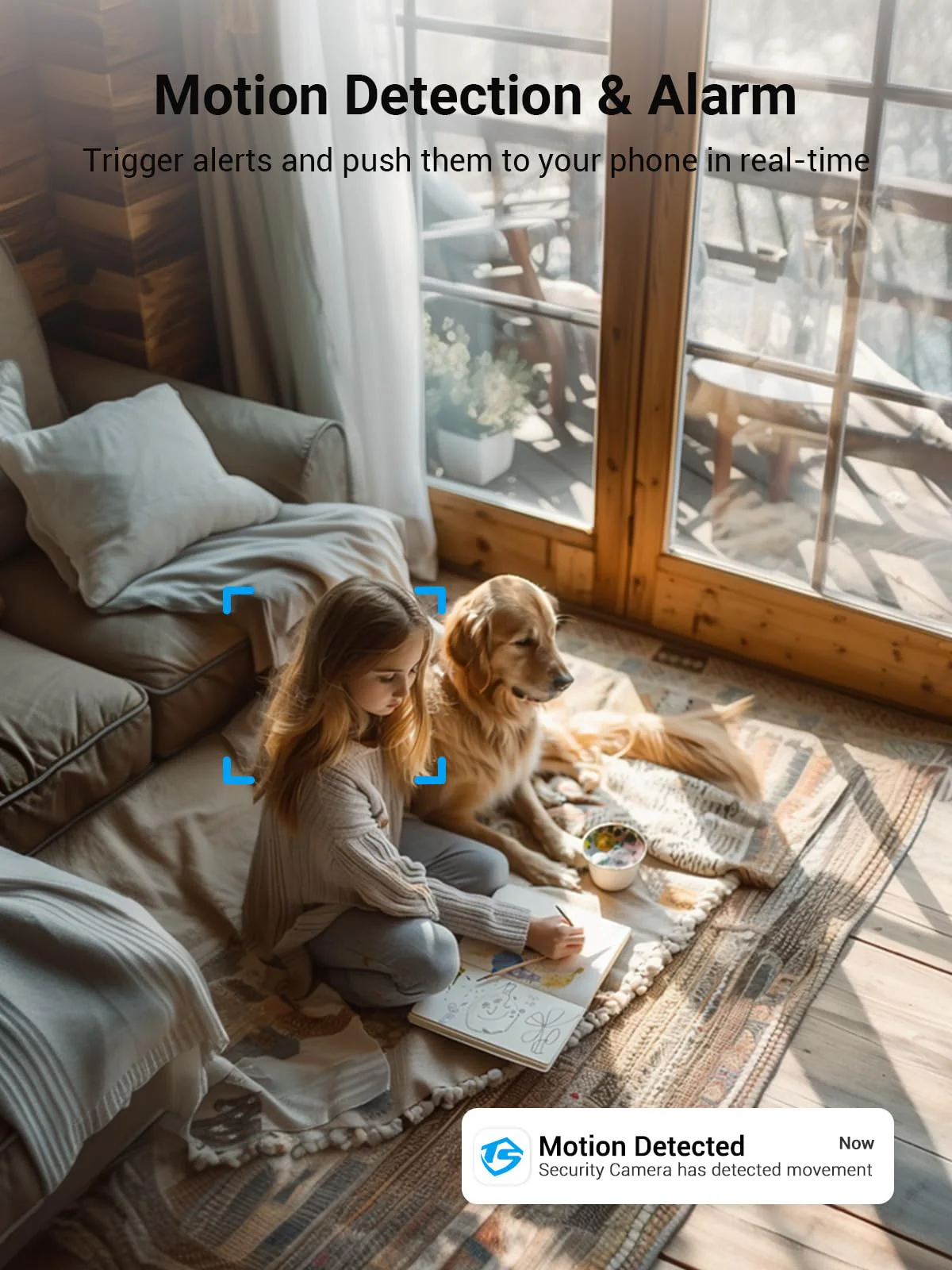 5G & 2.4G Indoor/Outdoor Security Camera for Home, Baby/Elder/Dog/Pet Camera with Phone App, WiFi Camera w/Spotlight Color Night Vision 2-Way Audio 【5G&2.4G】White - Image 4