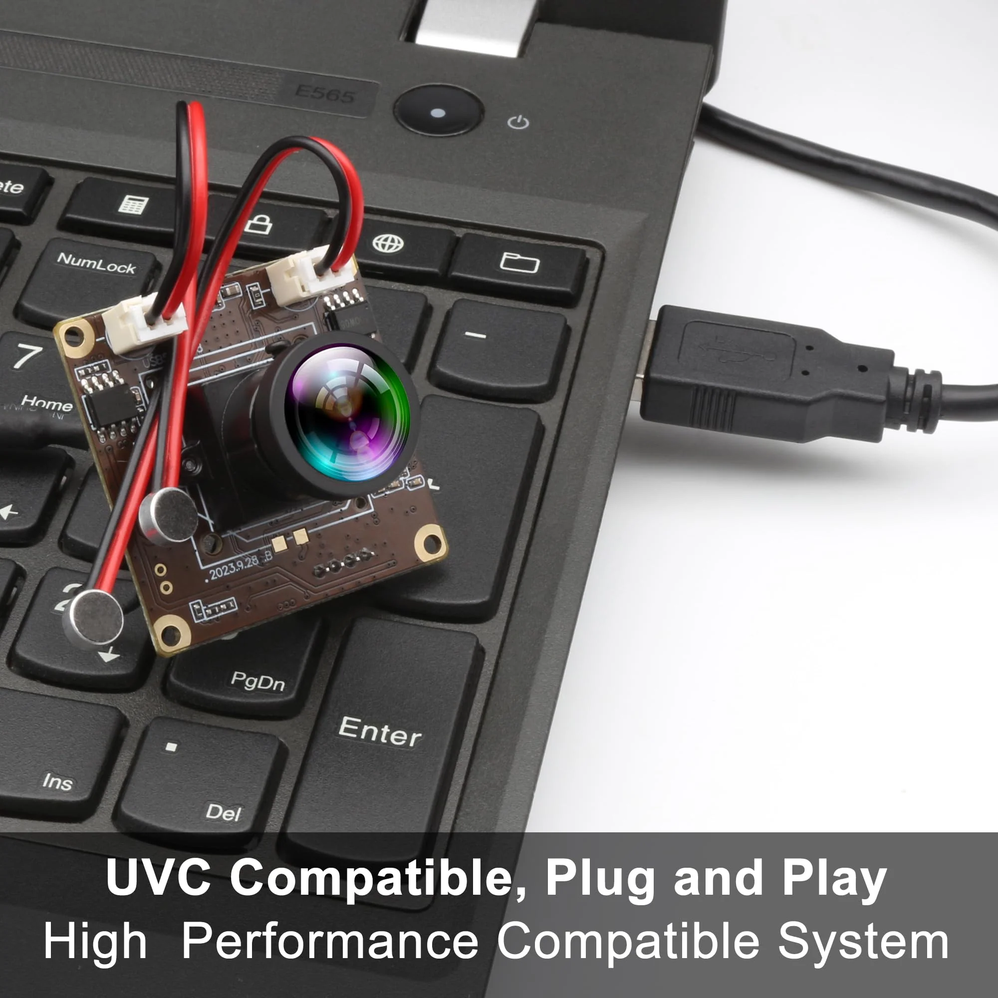 5MP USB Camera 1944P Dual Microphone USB Camera Module with 120Degree No Distortion Lens High Speed Security Camera Industrial PC Lightburn Camera for Education Medical Teaching Live Streaming - Image 5