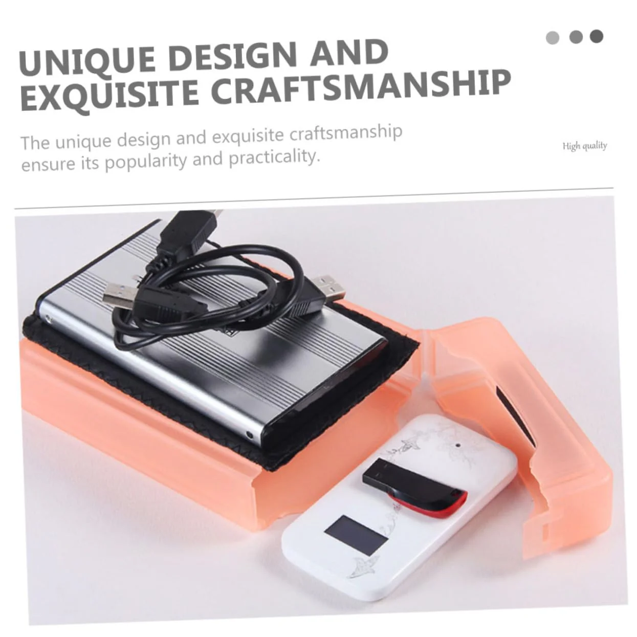 5pcs Hard Disk Protection Box Hard Disk Organizer Case Laptop Hard Disk Case Hard Disk Protector 2. 5 External Case Travel Suitcases Laptop Carrying Case Hdd Pp Handbag Plastic - Image 3