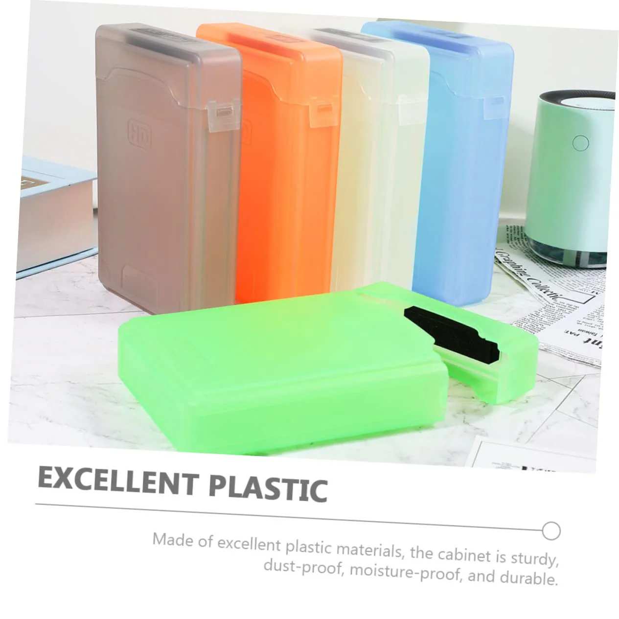5pcs Hard Disk Protection Box Hard Disk Organizer Case Laptop Hard Disk Case Hard Disk Protector 2. 5 External Case Travel Suitcases Laptop Carrying Case Hdd Pp Handbag Plastic - Image 4