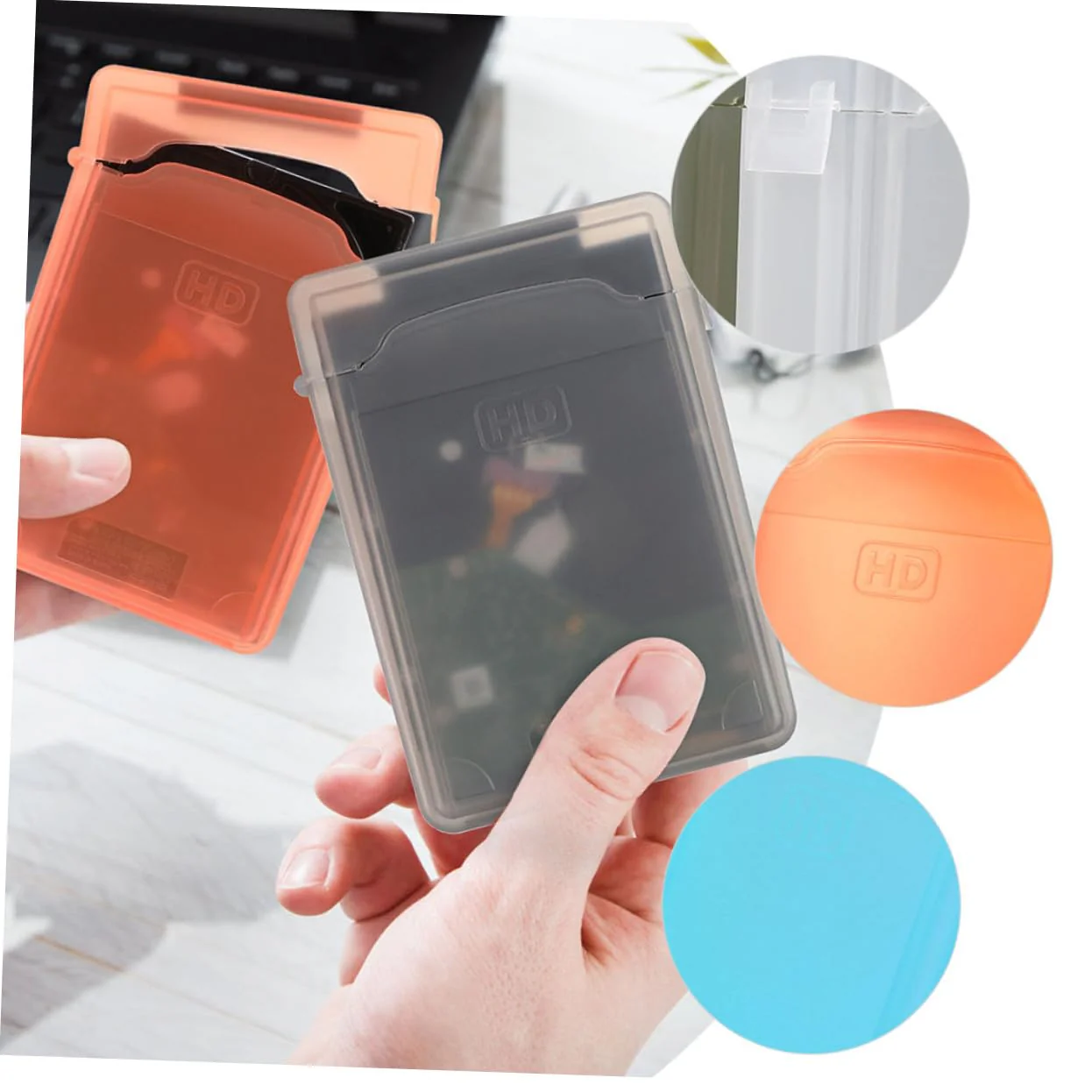 5pcs Hard Disk Protection Box Hard Disk Organizer Case Laptop Hard Disk Case Hard Disk Protector 2. 5 External Case Travel Suitcases Laptop Carrying Case Hdd Pp Handbag Plastic - Image 5