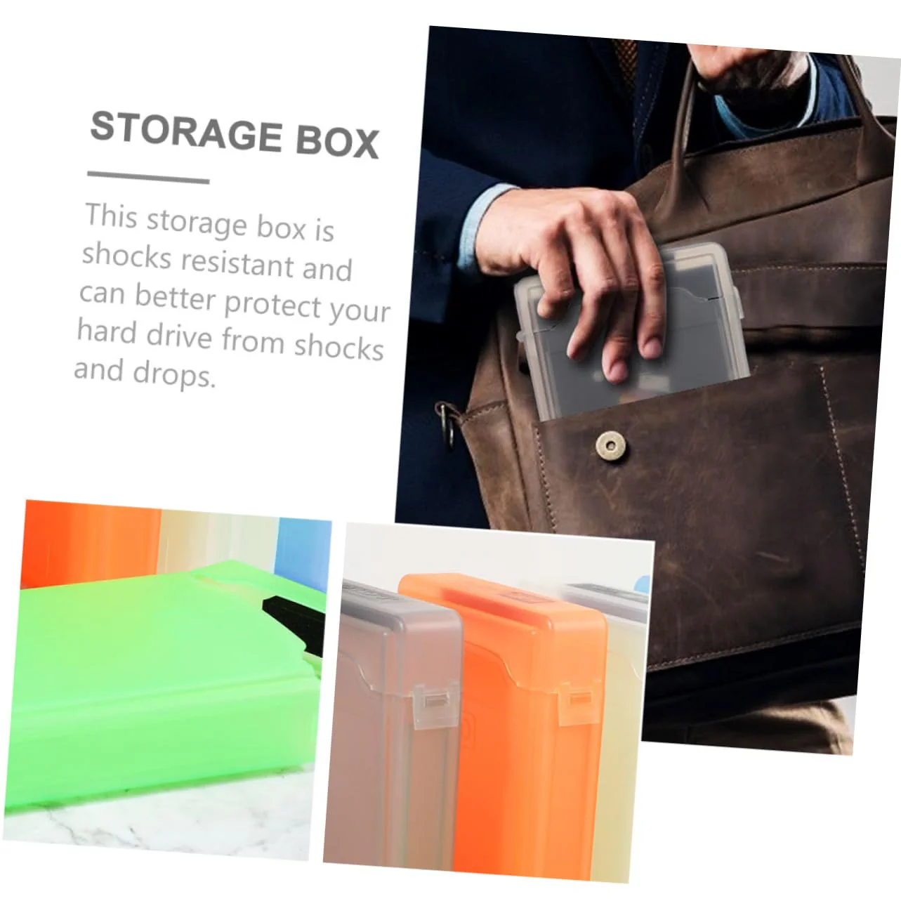 5pcs Hard Disk Protection Box Hard Disk Organizer Case Laptop Hard Disk Case Hard Disk Protector 2. 5 External Case Travel Suitcases Laptop Carrying Case Hdd Pp Handbag Plastic - Image 6