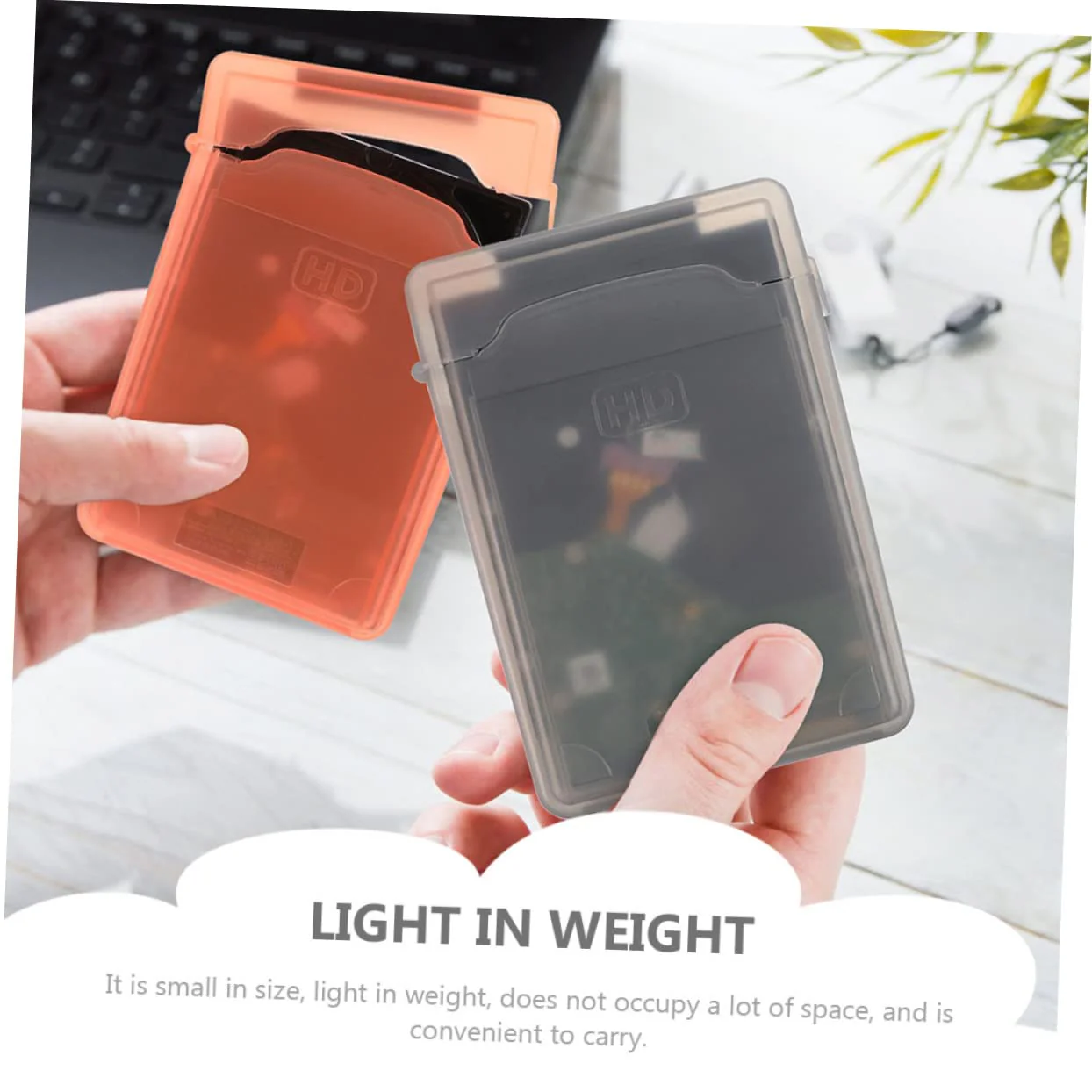 5pcs Hard Disk Protection Box Hard Disk Organizer Case Laptop Hard Disk Case Hard Disk Protector 2. 5 External Case Travel Suitcases Laptop Carrying Case Hdd Pp Handbag Plastic - Image 9