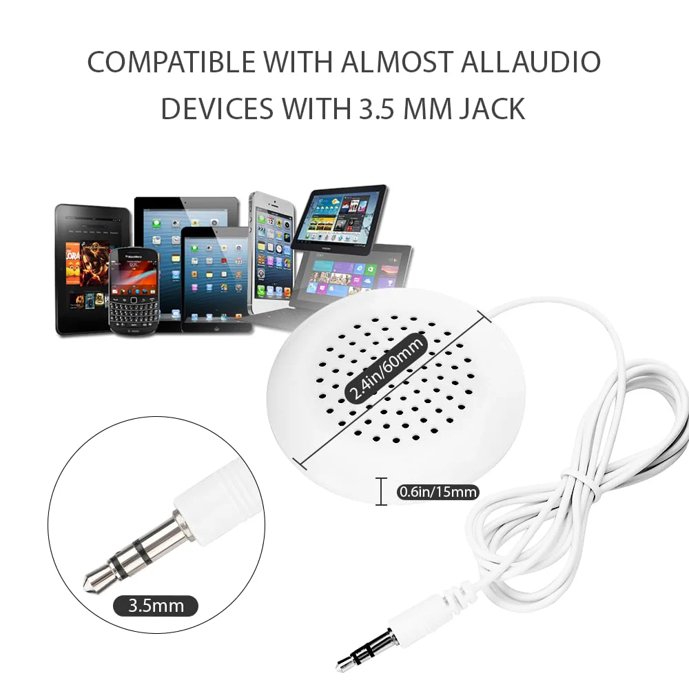 5pcs Pillow Speaker, Under Pillow Speaker for Sleep, 3.5mm Mini Stereo Speaker for MP3 Phone Portable CD - Image 5