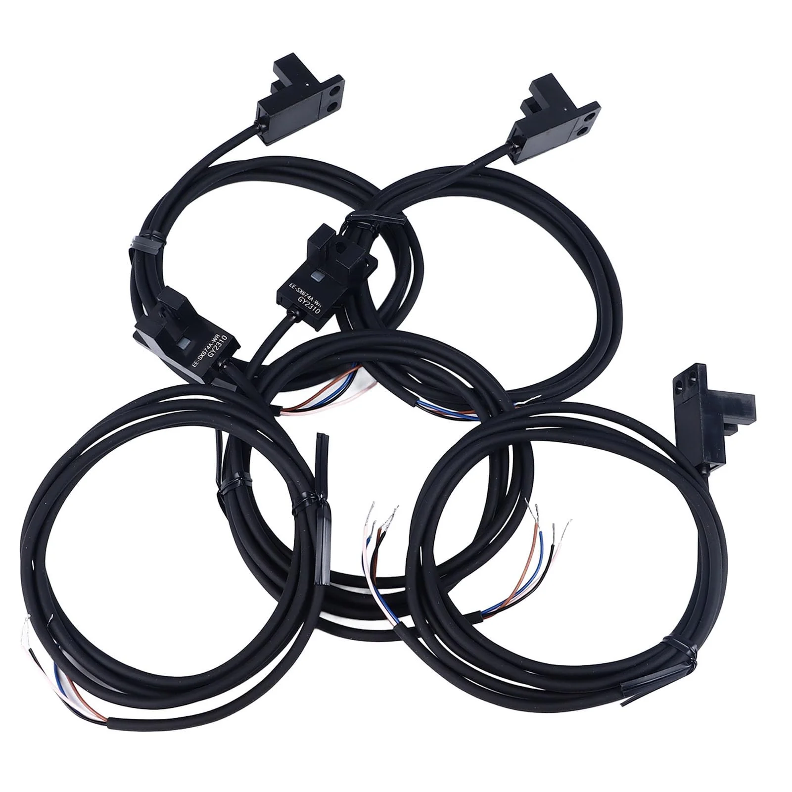 5pcs U Shape Photocell Sensor Switch Slot Type Photoelectric Sensor Switch 5mm Detection Distance DC5-24V