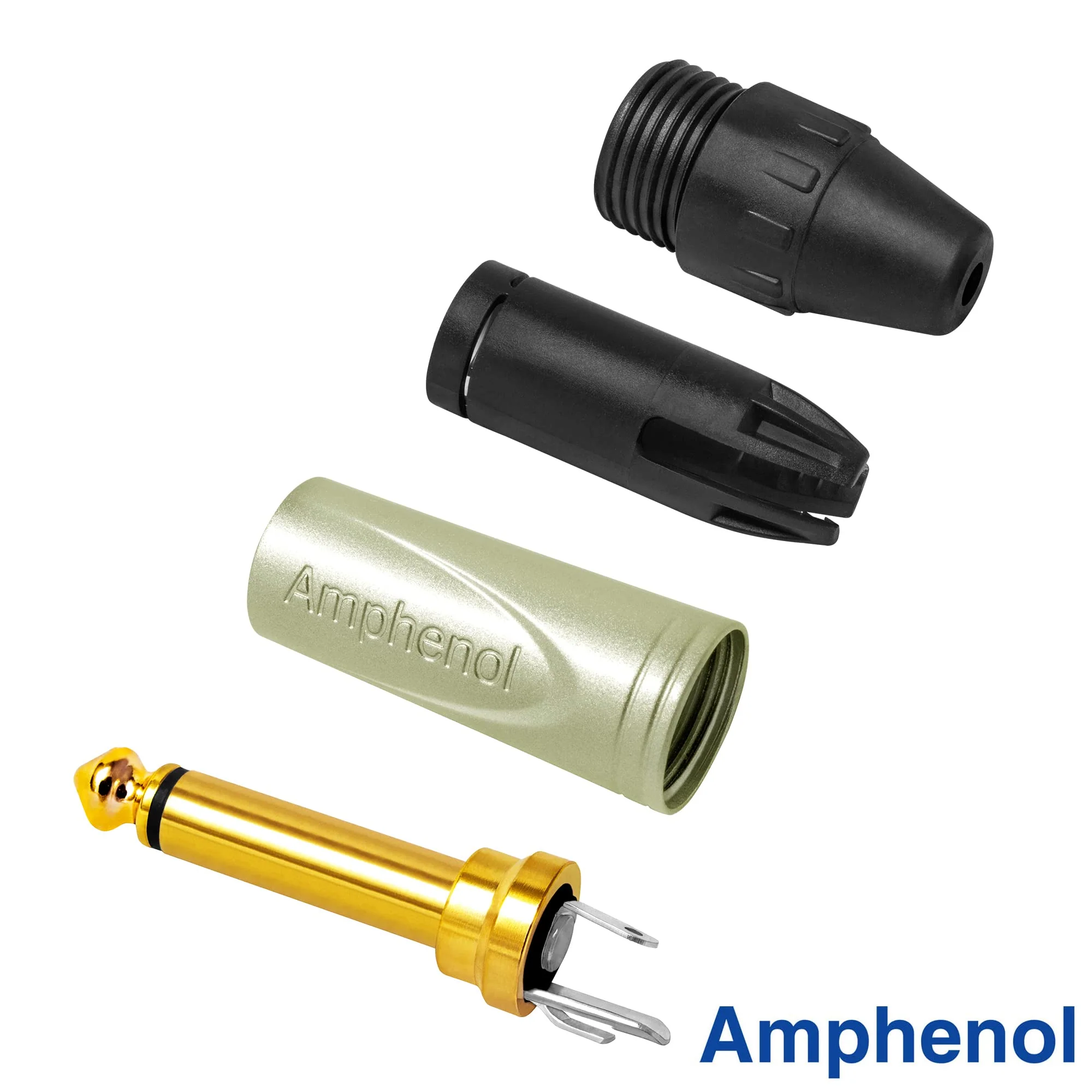 6 Foot - Gotham GAC-1 Ultra Pro (Black) - Premium, Low-Capacitance (21 pf/F) Guitar Bass Instrument Cable - Amphenol QM2R-AU & QM2P-AU ¼ Inch (6.35mm) Gold TS Connectors - Image 8