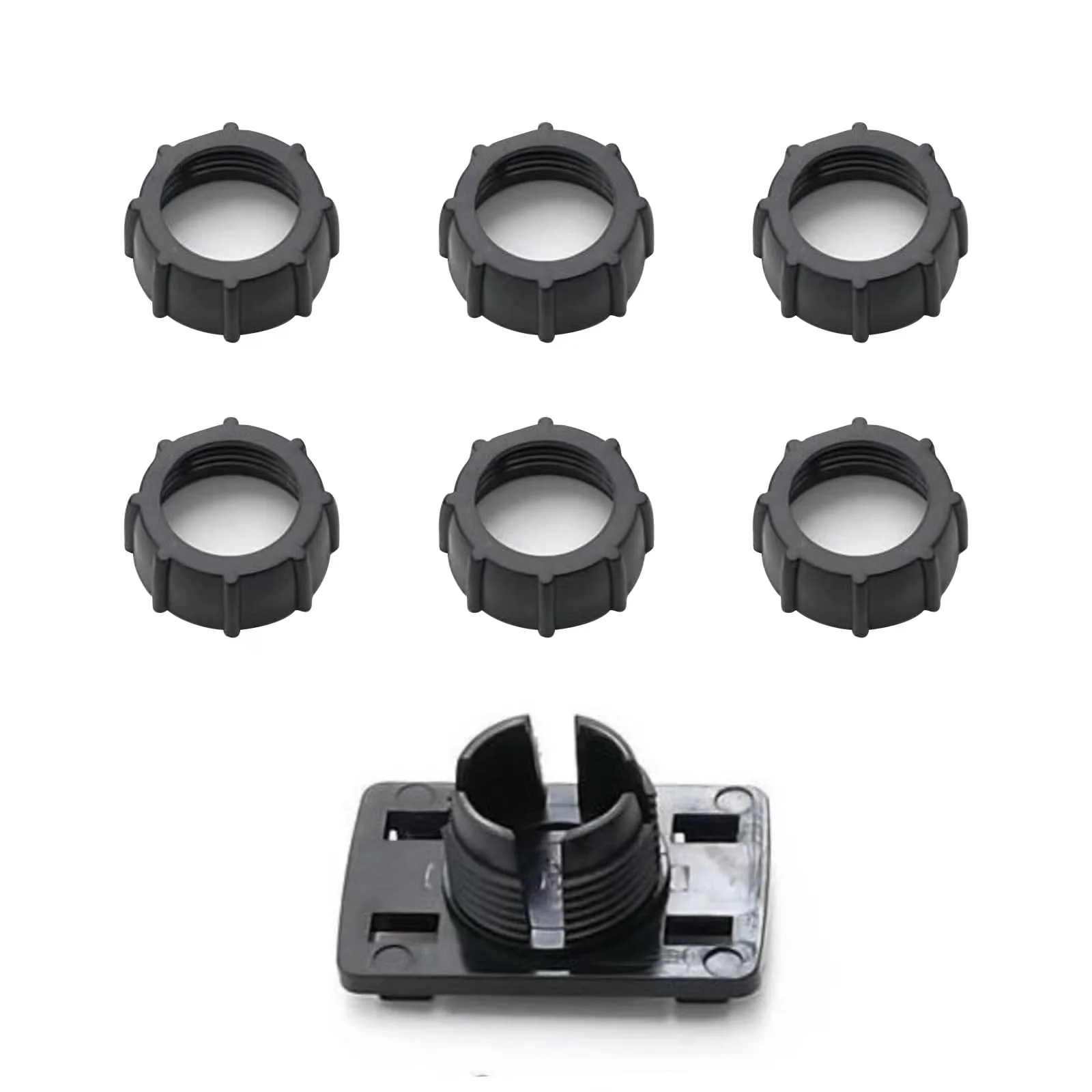 6 Pack Car Phone Mount Replacement Parts Tightening Nut for Replacement Car Mount Screw-On Ball-Joint Fixed Adapter Head Bracket Holder Ring for Camera DVR Camcorder Wireless Phone 17mm